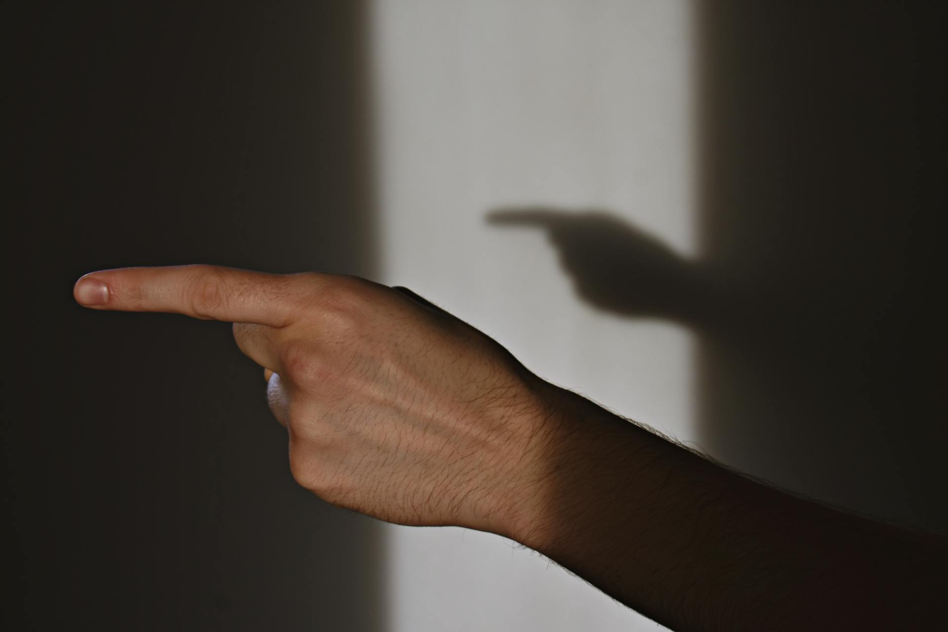 A person pointing a finger | Source: Pexels