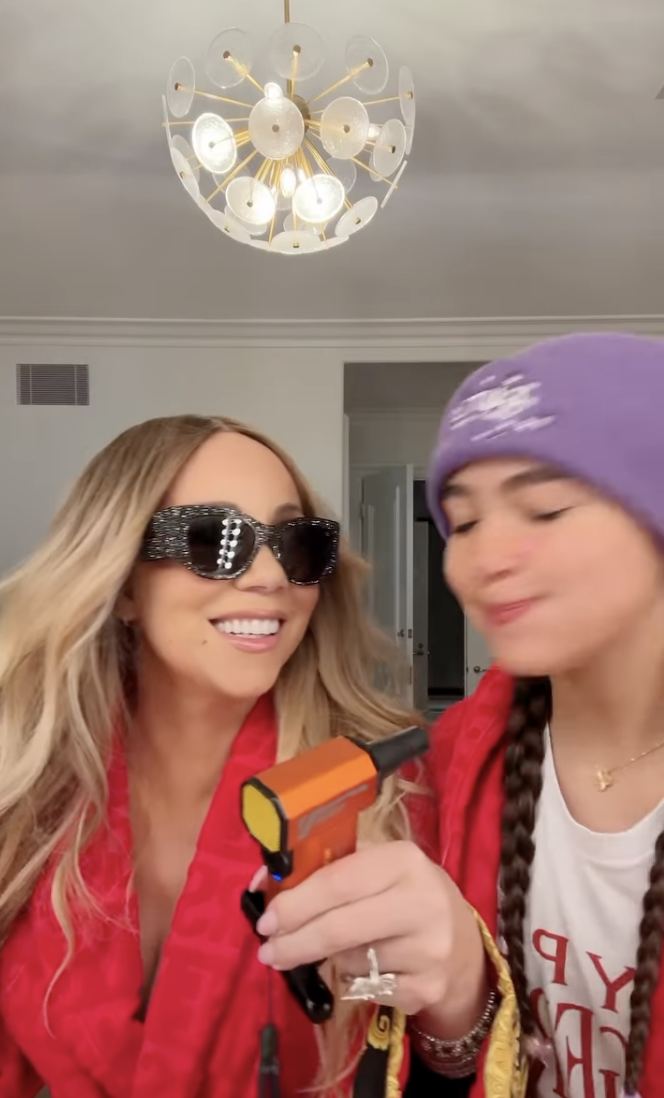 Mariah Carey and Monroe Cannon being playful on an Instagram reel dated August 2, 2025. | Source: Instagram/mariahcarey