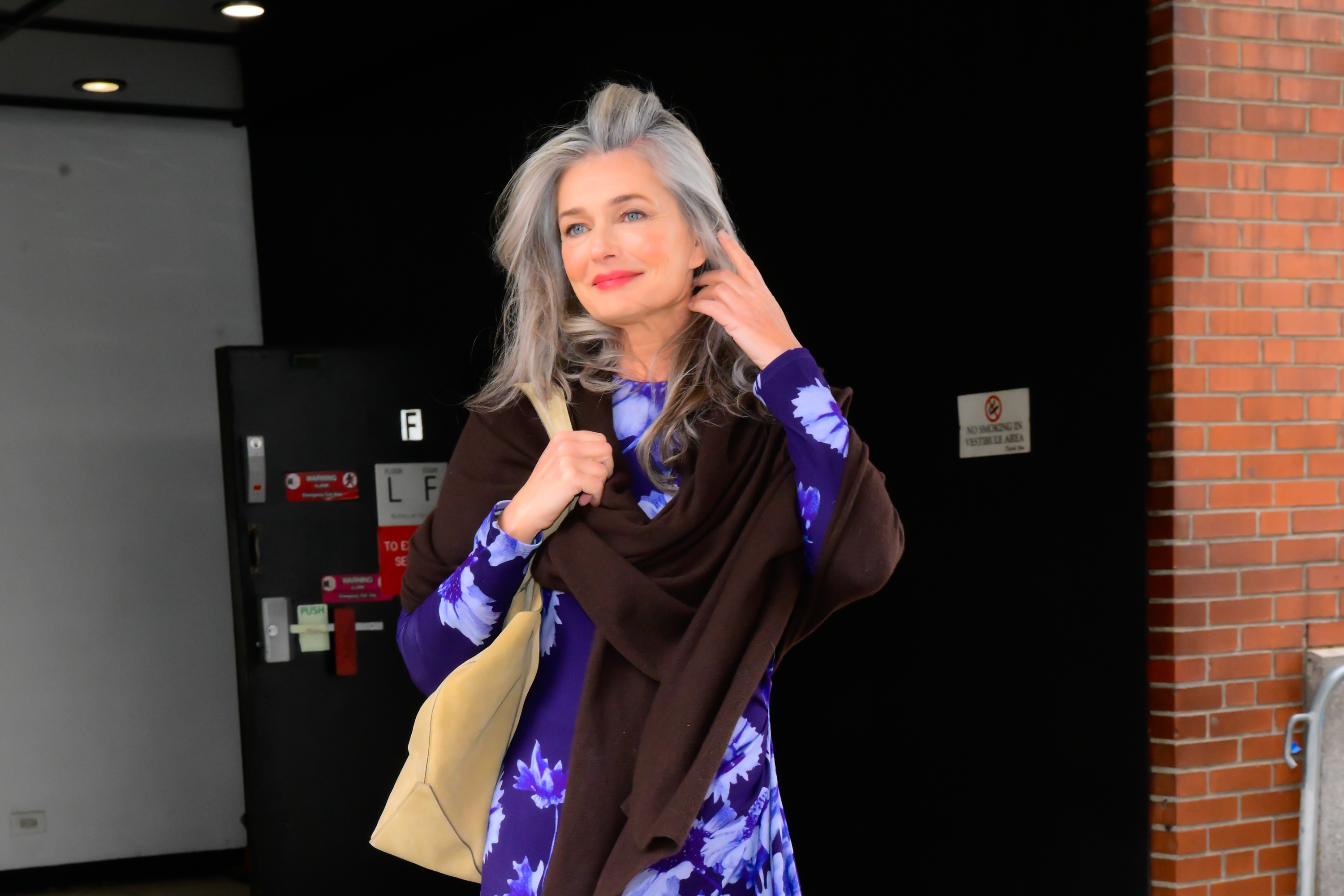 Paulina Porizkova is seen outside CBS Studio on March 12, 2025 in New York City. | Source: Getty Images