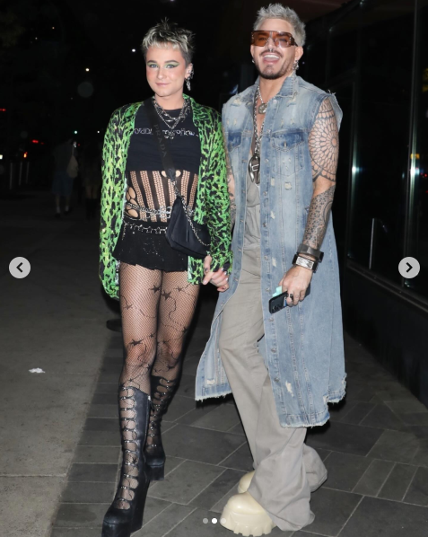 Oliver Gliese and Adam Lambert pictured together, dated May 2025 | Source: Instagram/justjared