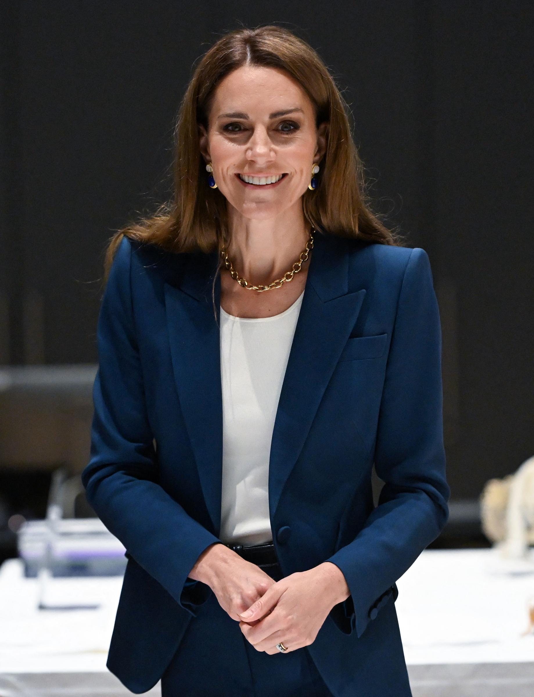 Catherine, Princess of Wales reacts during a visit to the V&A East Storehouse, a brand-new cultural destination in east London, on June 10, 2025 | Source: Getty Images
