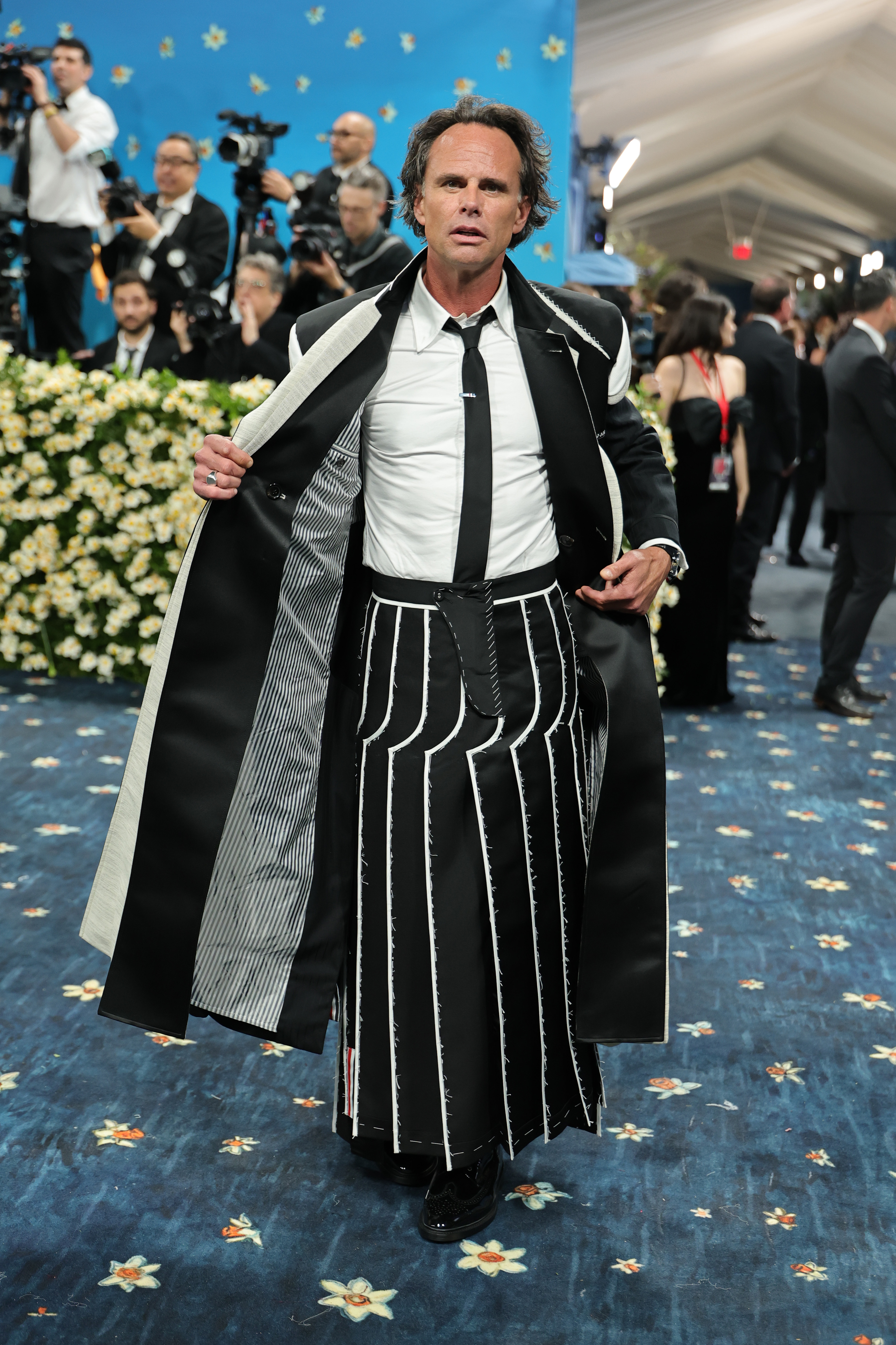 Walton Goggins attends the Met Gala Celebrating "Superfine: Tailoring Black Style on May 5, 2025, in New York City.