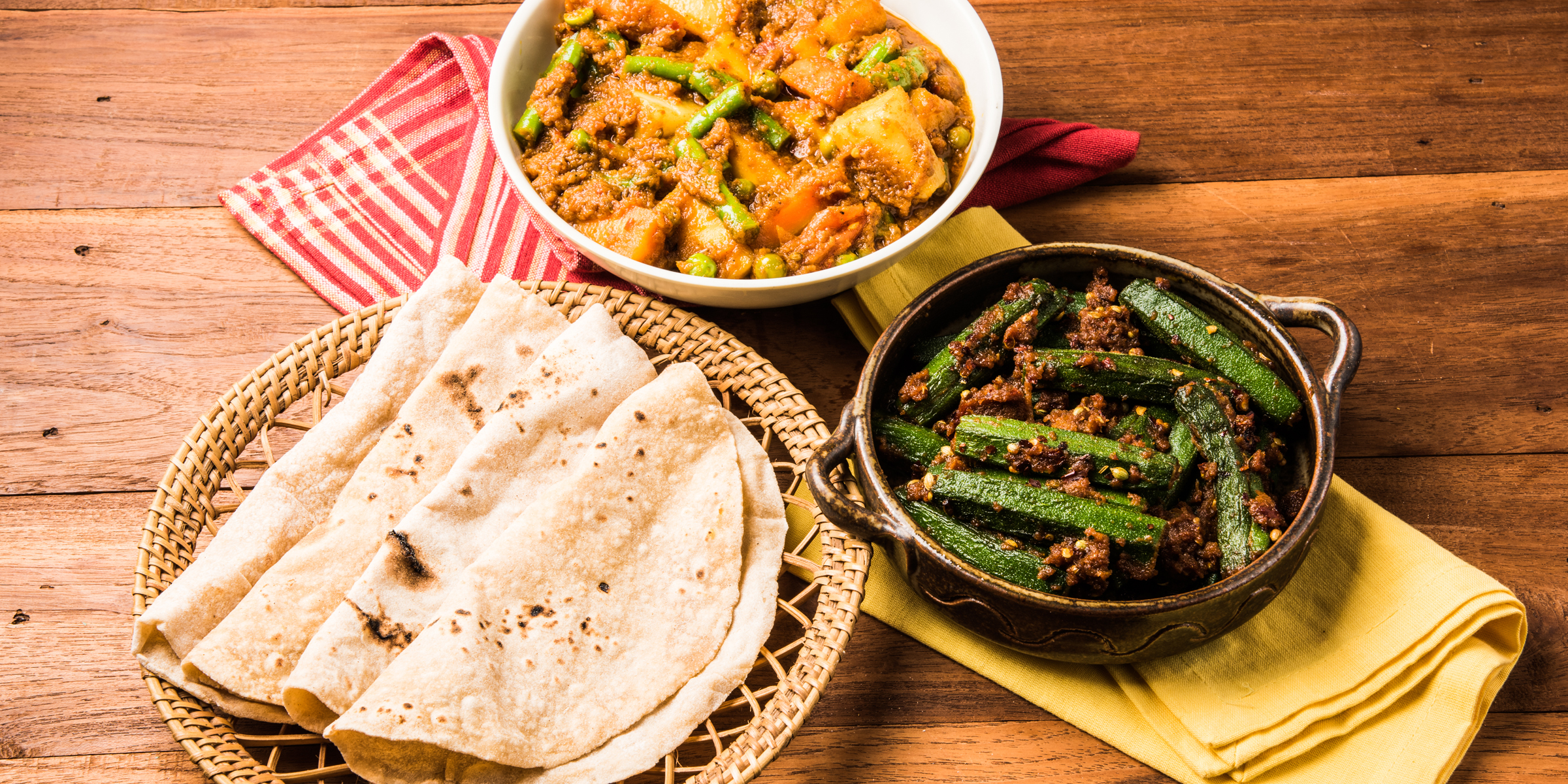An Indian meal on a table | Source: Shutterstock