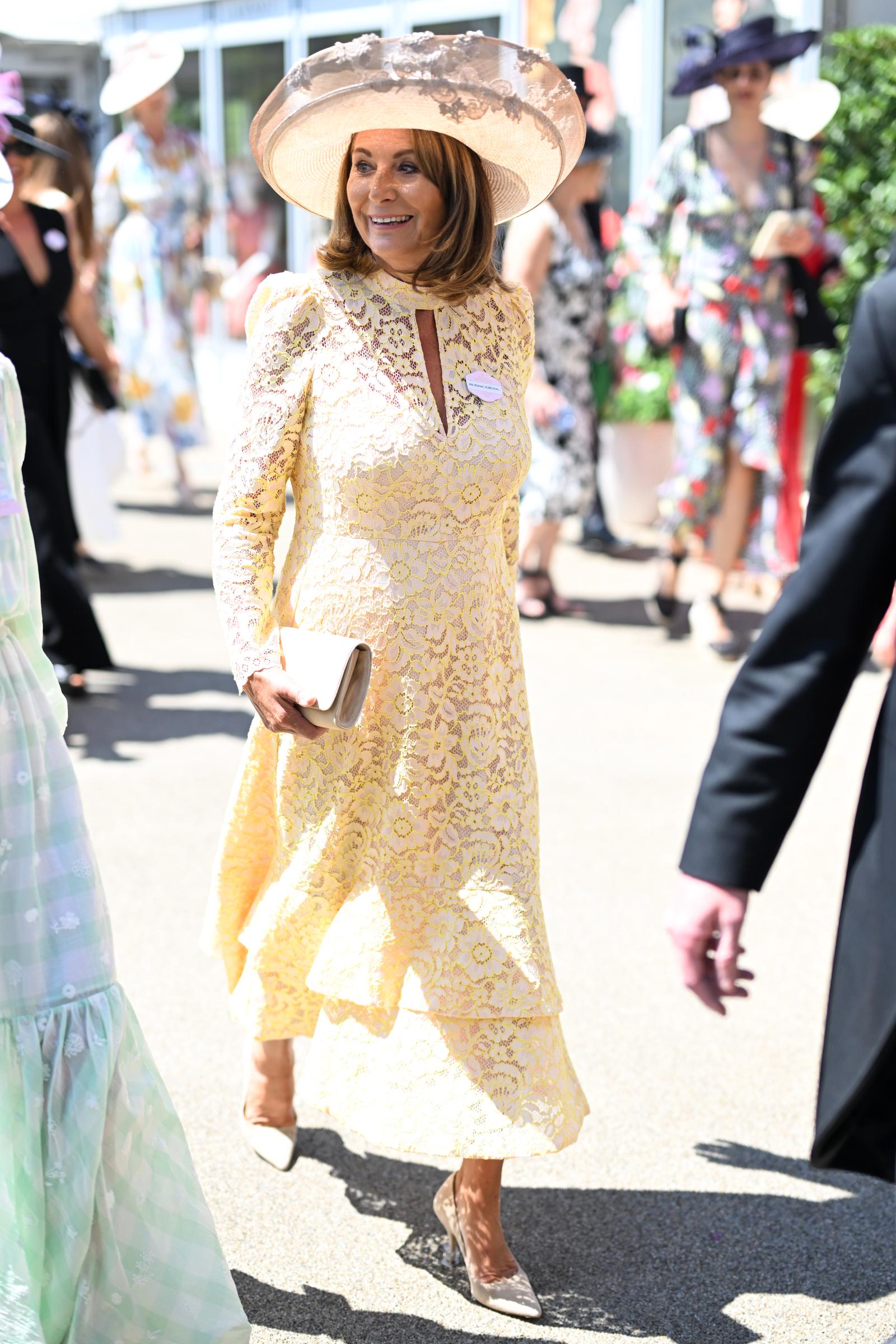 Carole Middleton attends day two of Royal Ascot at Ascot Racecourse on June 18, 2025, in Ascot, England. | Source: Getty Images