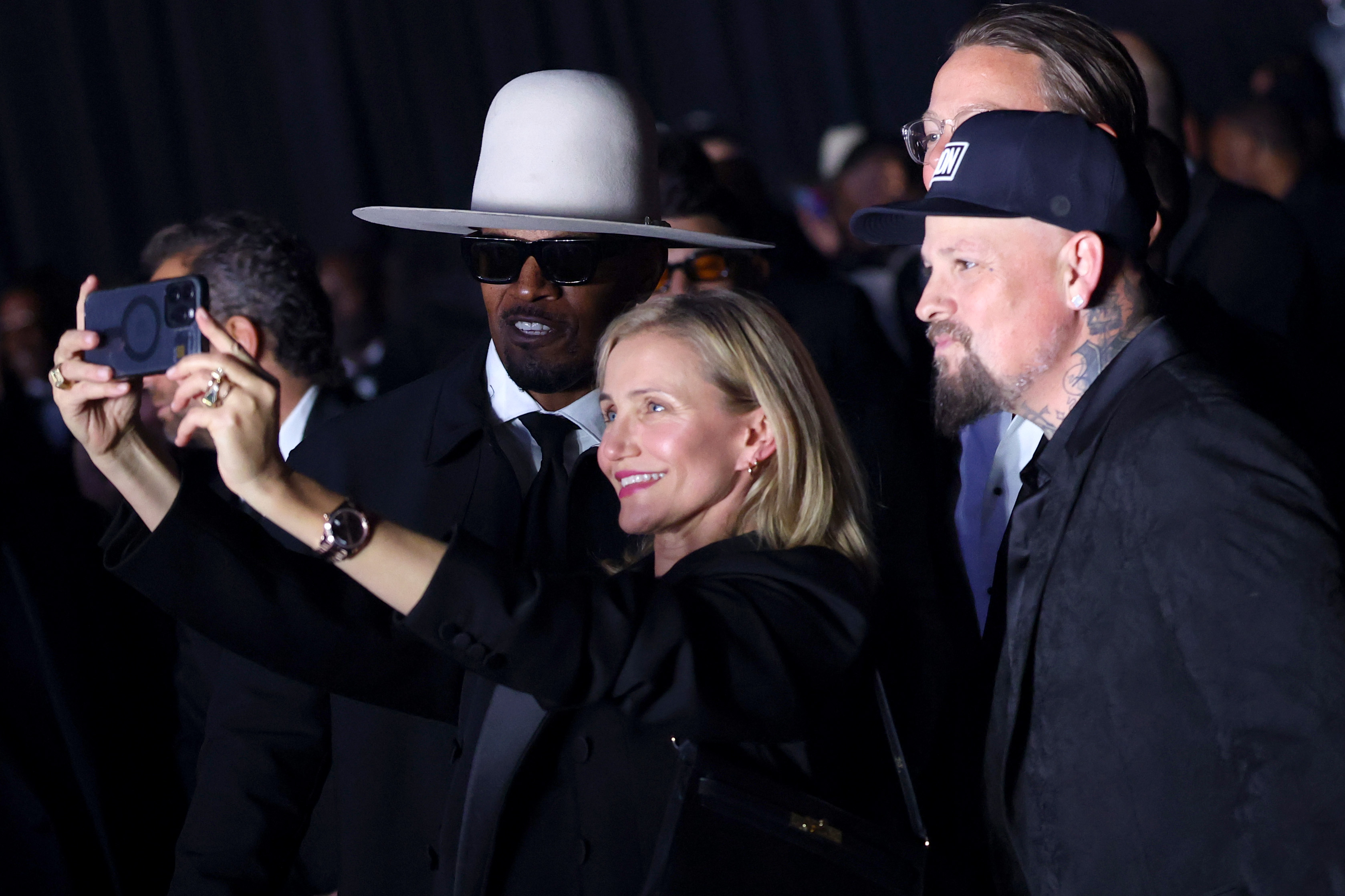 Jamie Foxx, Cameron Diaz, and Benji Madden attend the Michael Rubin REFORM Alliance Casino Night Event on September 13, 2025, in Atlantic City, New Jersey. | Source: Getty Images