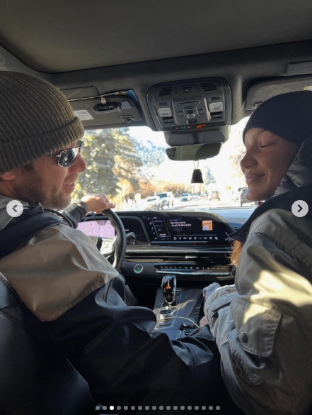 Adan Banuelos and Bella Hadid from a post dated October 29, 2025. | Source: Instagram/ab_performancehorses