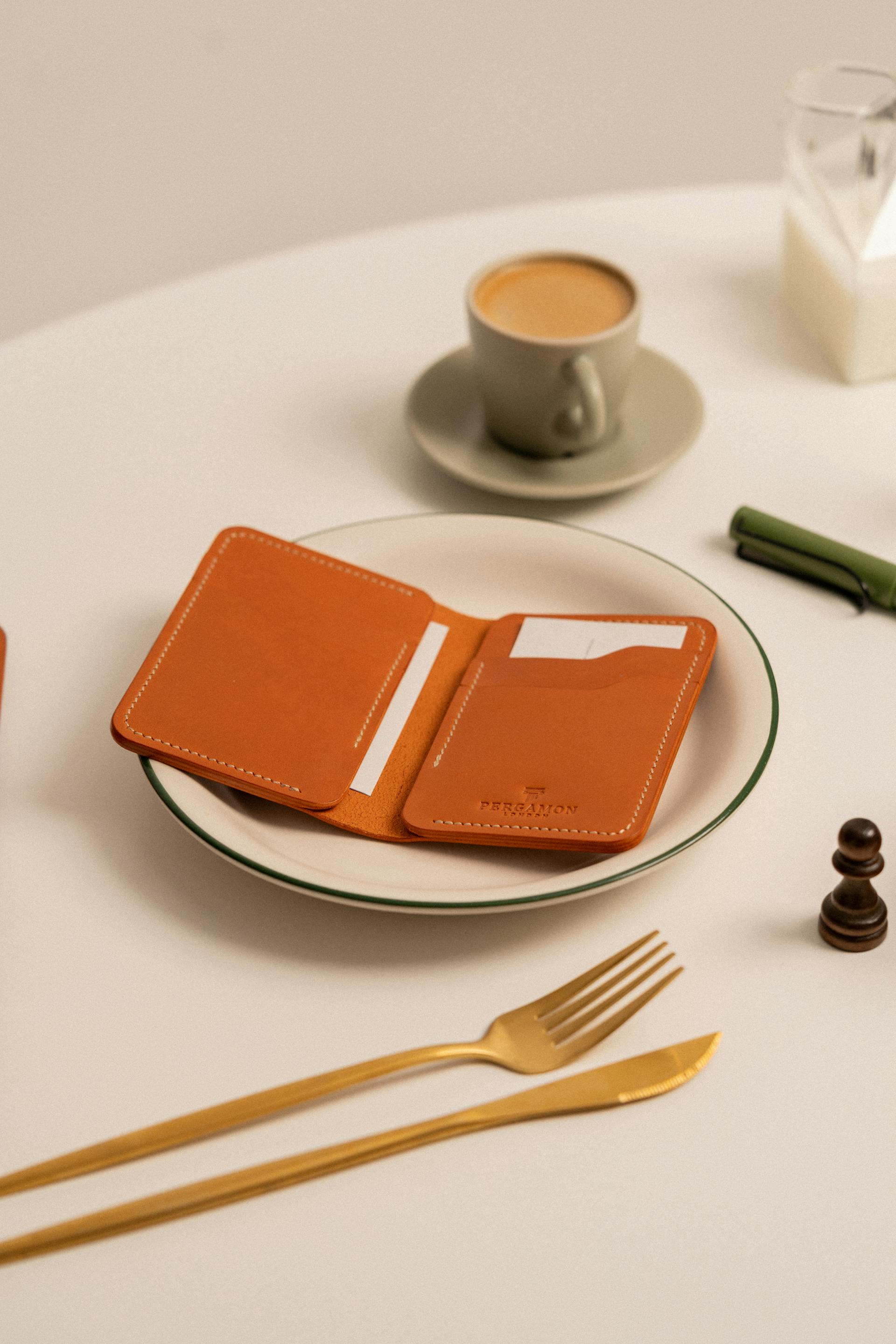 A bill booklet on a restaurant table | Source: Pexels