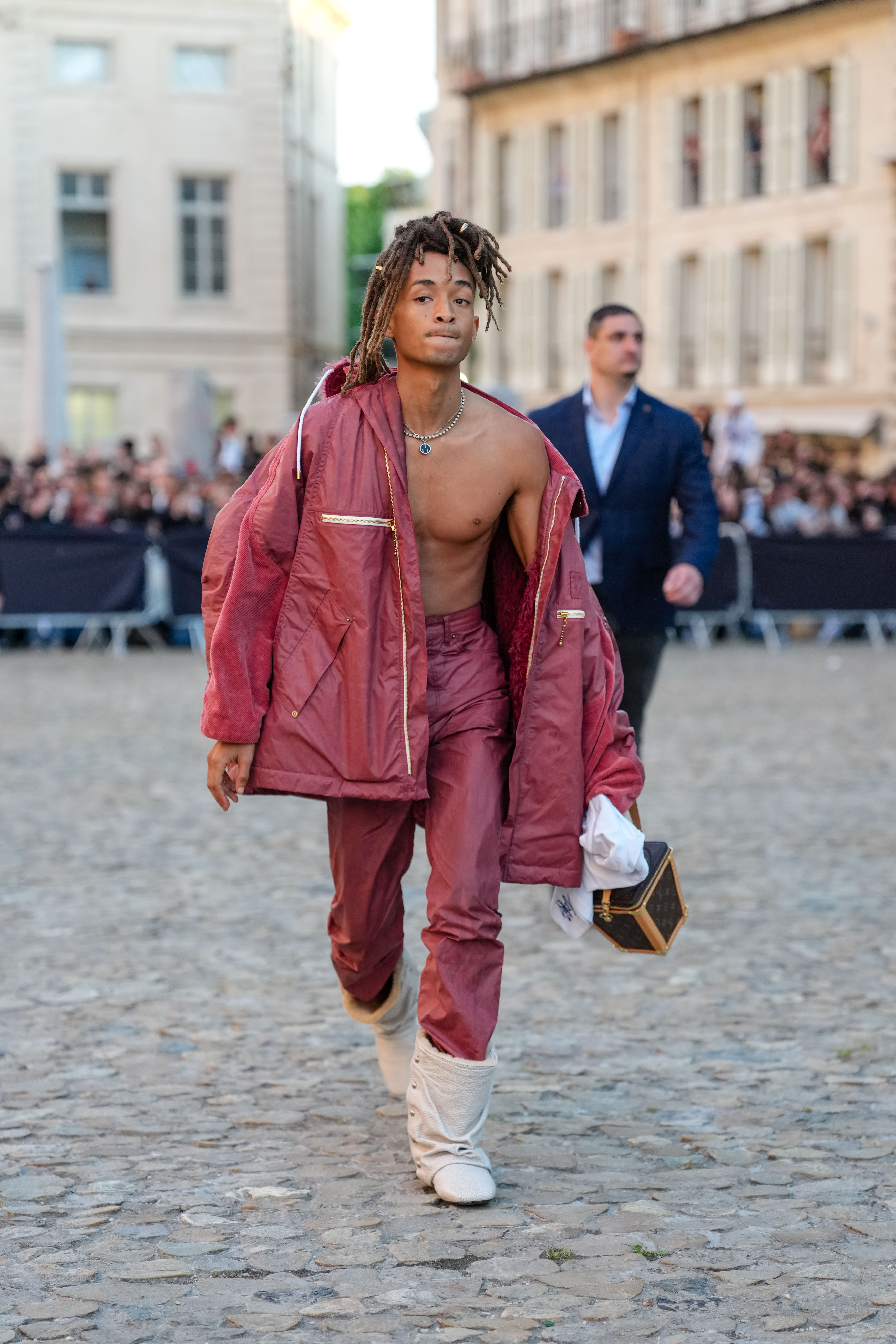 Jaden Smith during the Louis Vuitton Cruise 2026 at Palais Des Papes, on May 22, 2025, in Avignon, France. | Source: Getty Images