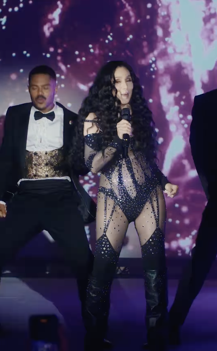 Cher performs wearing a recreation of her iconic 1985 bodysuit at the Dolce & Gabbana event in Rome, Italy, posted on July 13, 2025 | Source: Instagram/dolcegabbana