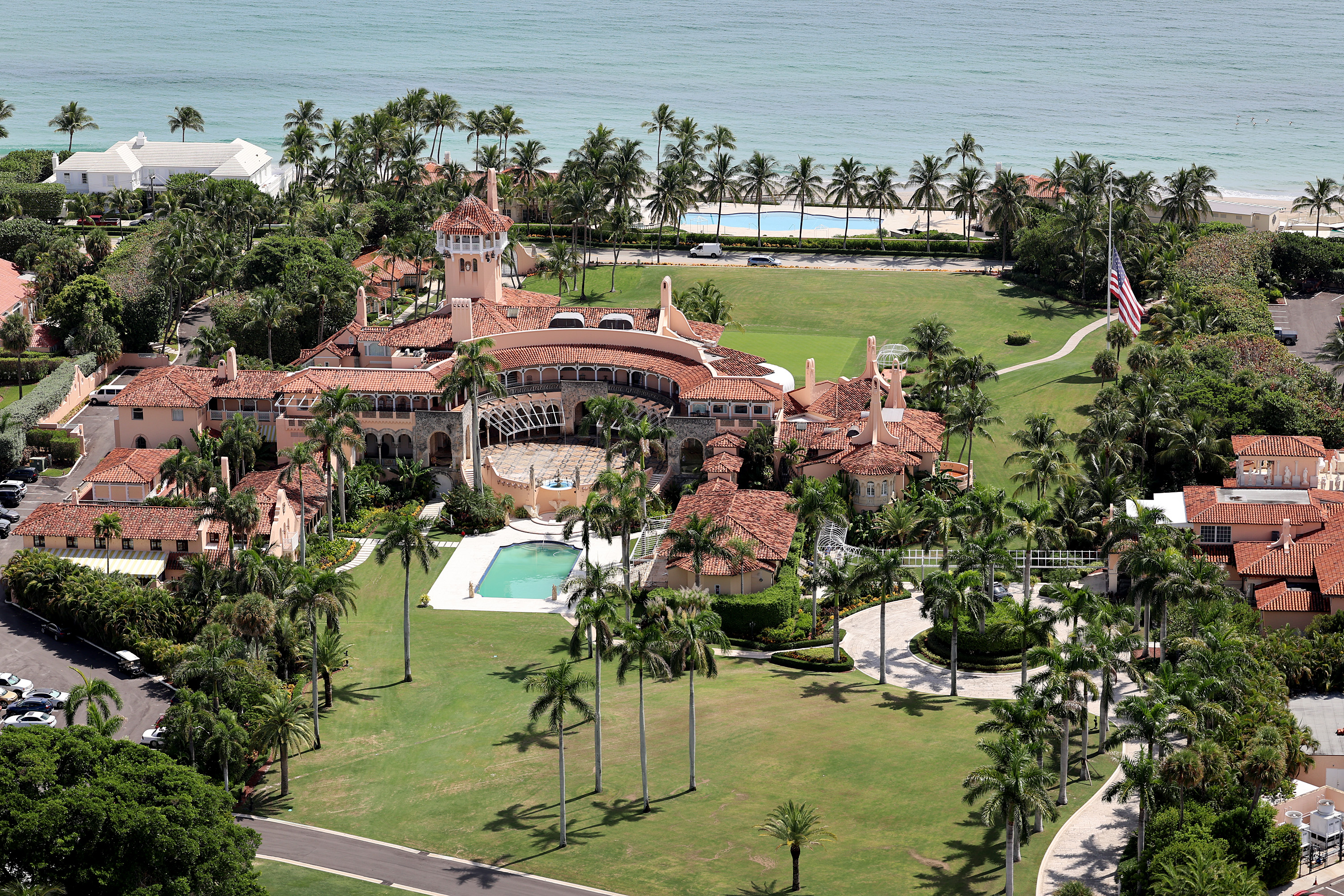 An aerial view of the Mar-a-Lago Estate, dated September 14, 2022. | Source: Getty Images
