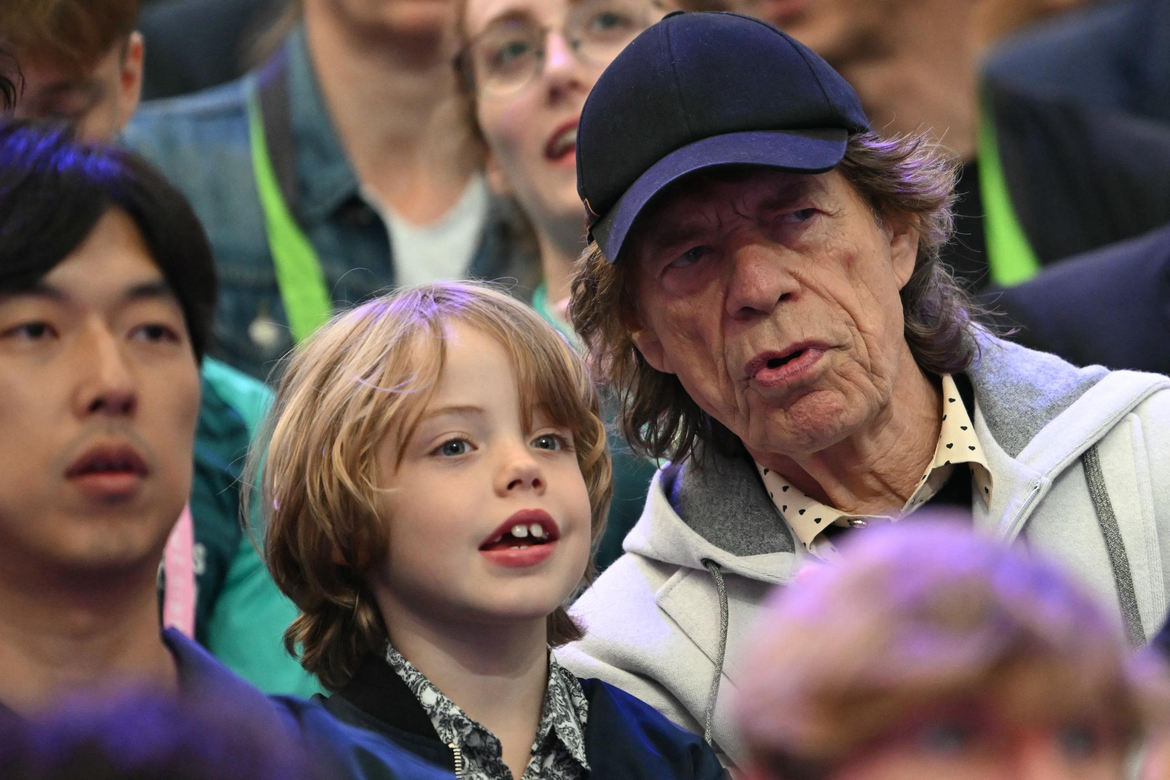 Sir Mick Jagger of The Rolling Stones band and his son Deveraux Octavian Basil Jagger attend fencing competitions during the Paris 2024 Olympic Games at the Grand Palais in Paris, on July 27, 2024. | Source: Getty Images