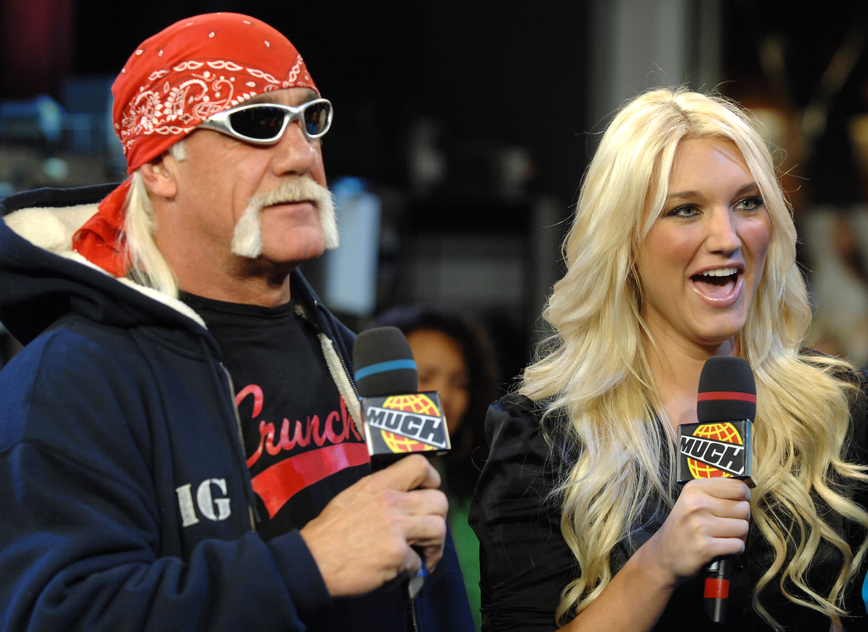 Brooke Hogan and Hulk Hogan during Keshia Chante, Brooke Hogan, and Hulk Hogan Visit MuchOnDemand at Chum/City Building on December 4, 2006, in Toronto, Ontario. | Source: Getty Images
