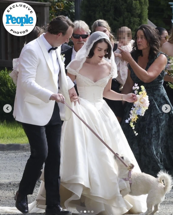 Kevin McEnroe and Fern Cozine are pictured at their wedding in a post shared on June 15, 2025. | Source: Instagram/people