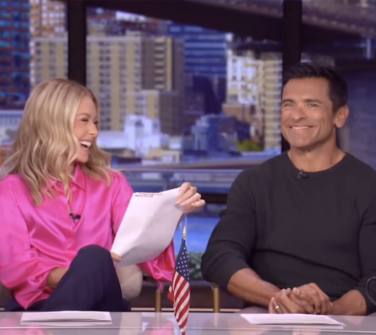 Kelly Ripa and Mark Consuelos on the set of "Live with Kelly and Mark" posted on May 30, 2025 | Source: Instagram/livewithkellyandmark