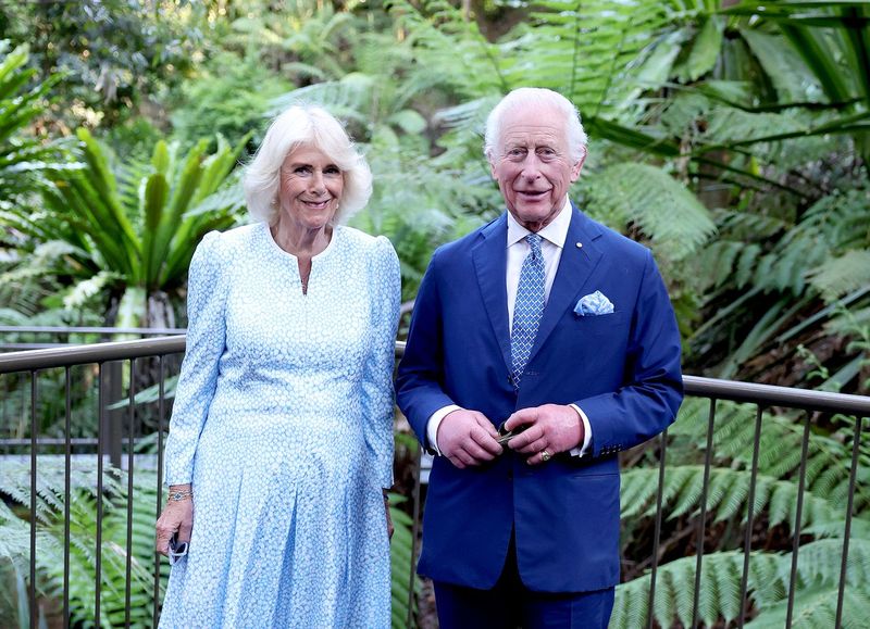 Queen Camilla and King Charles visit the Australian National Botanical Gardens on October 21, 2024 in Canberra, Australia | Source: Getty Images