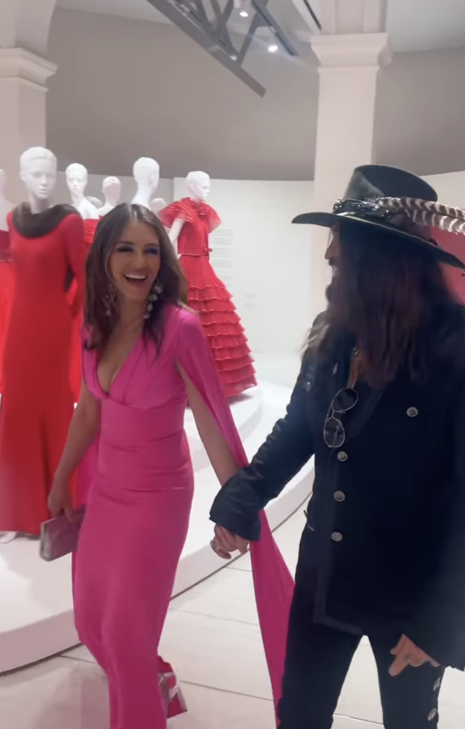 Elizabeth Hurley and Billy Ray Cyrus beam with happiness while in Rome, Italy on May 24, 2025 | Source: Instagram/billyraycyrus