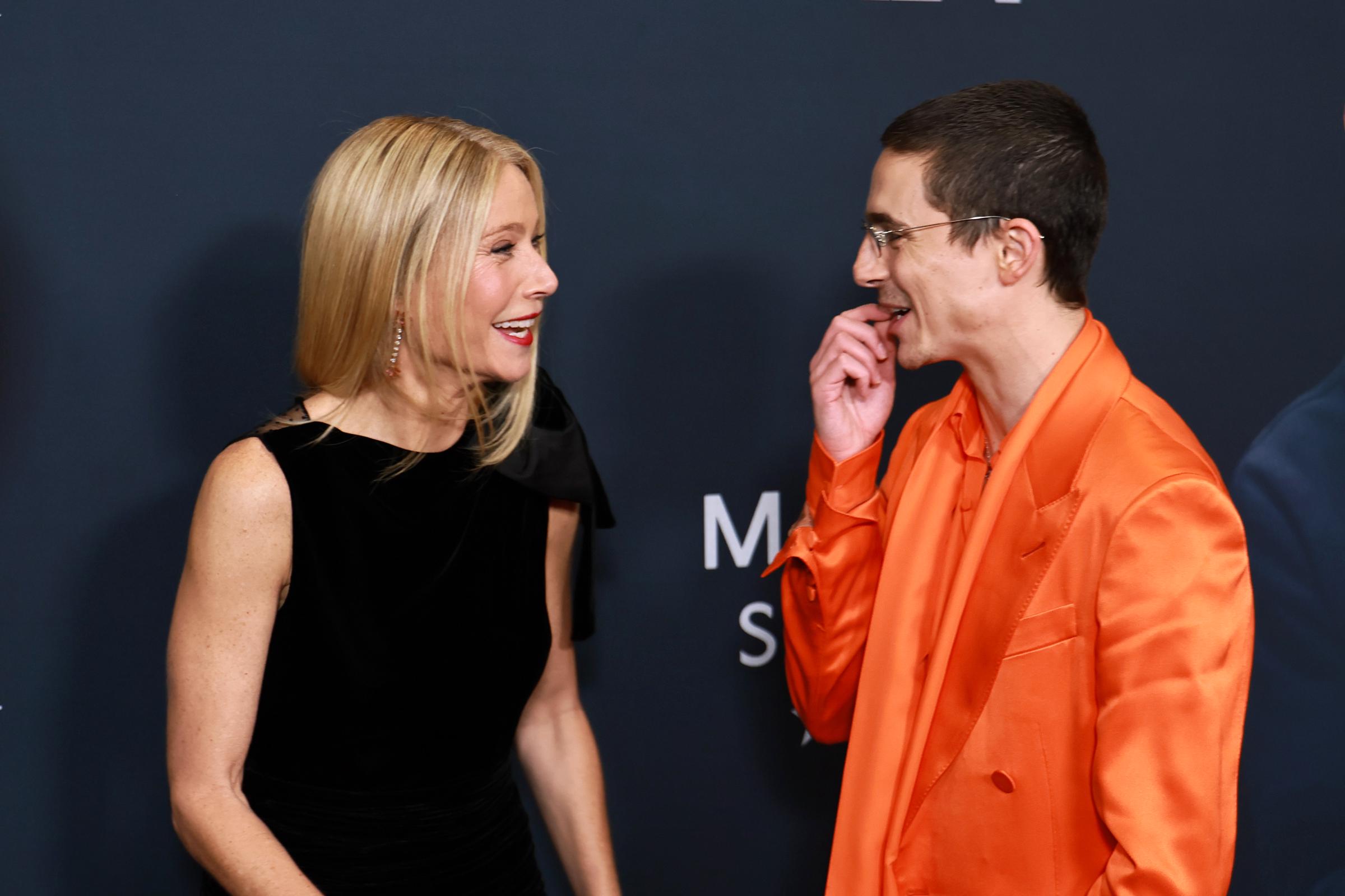Gwyneth Paltrow and Timothée Chalamet attend the "Marty Supreme" New York premiere on December 16, 2025 | Source: Getty Images