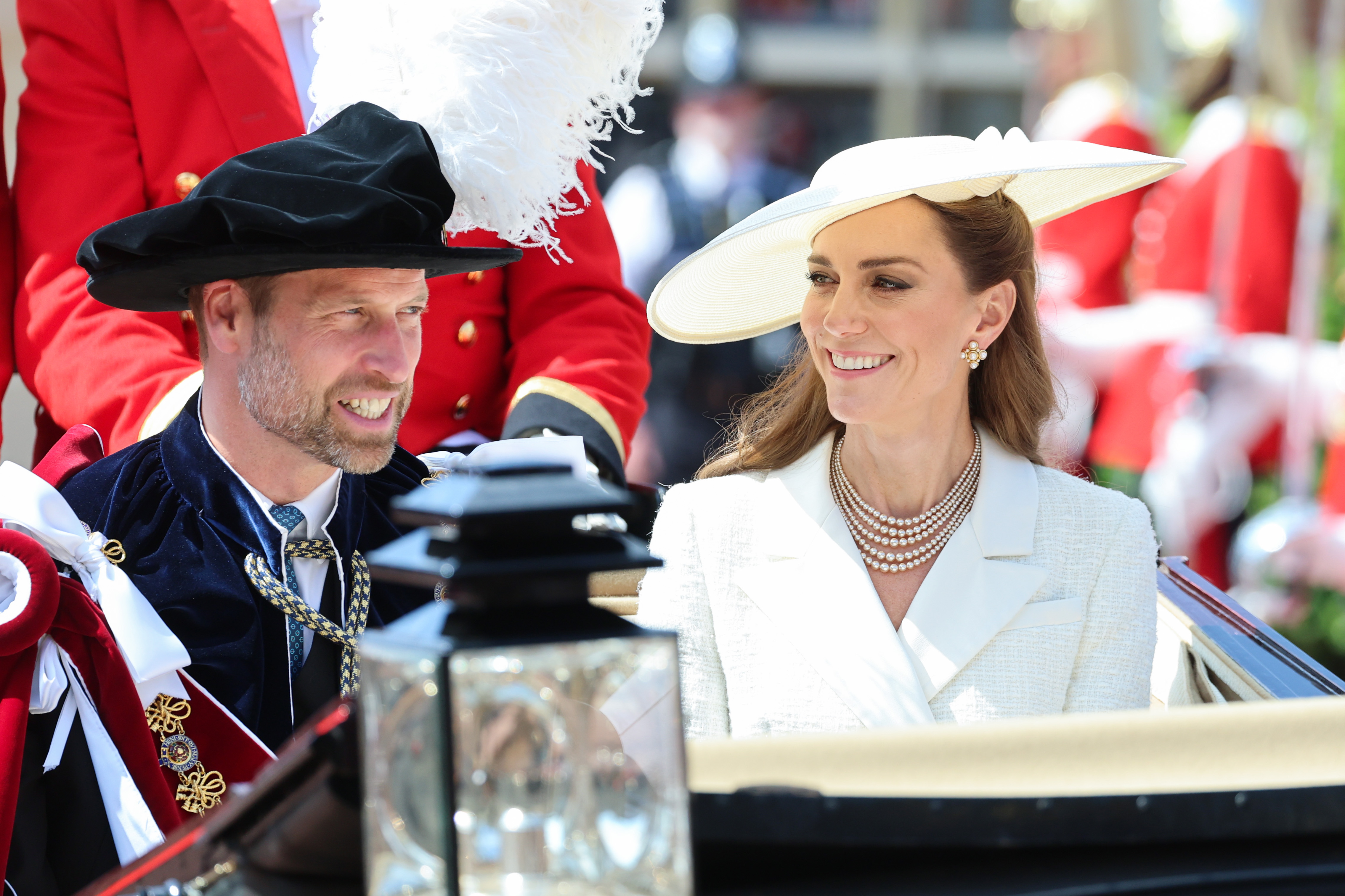 William, Prince of Wales, and Catherine, Princess of Wales, depart the Order of the Garter service at St. George's Chapel, Windsor Castle, on June 16, 2025, in Windsor, England. | Source: Getty Images