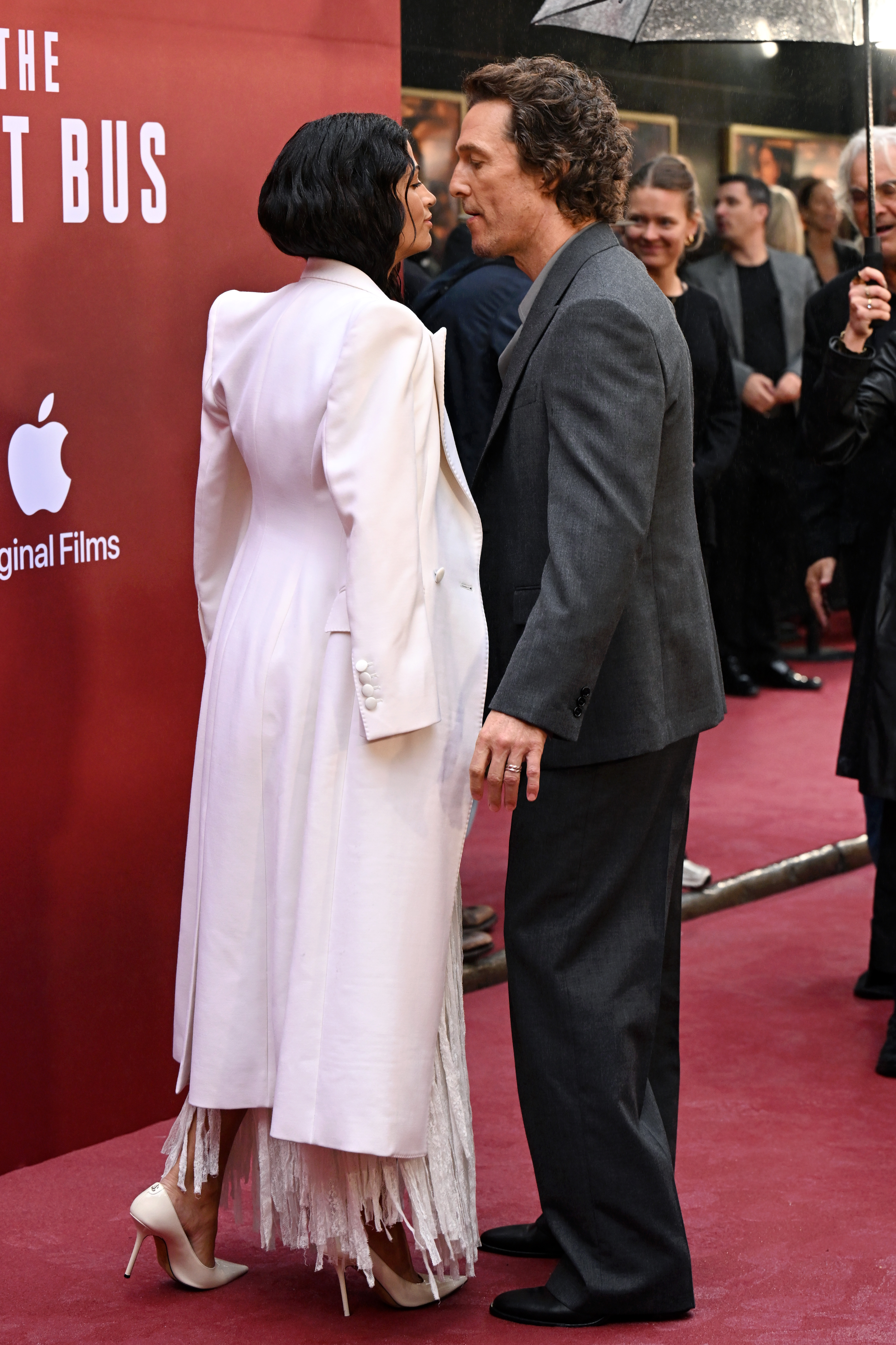 Camila Alves McConaughey and Matthew McConaughey attend a Special Screening of Apple Original Films' "The Lost Bus" at The Curzon Mayfair on September 28, 2025, in London, England. | Source: Getty Images
