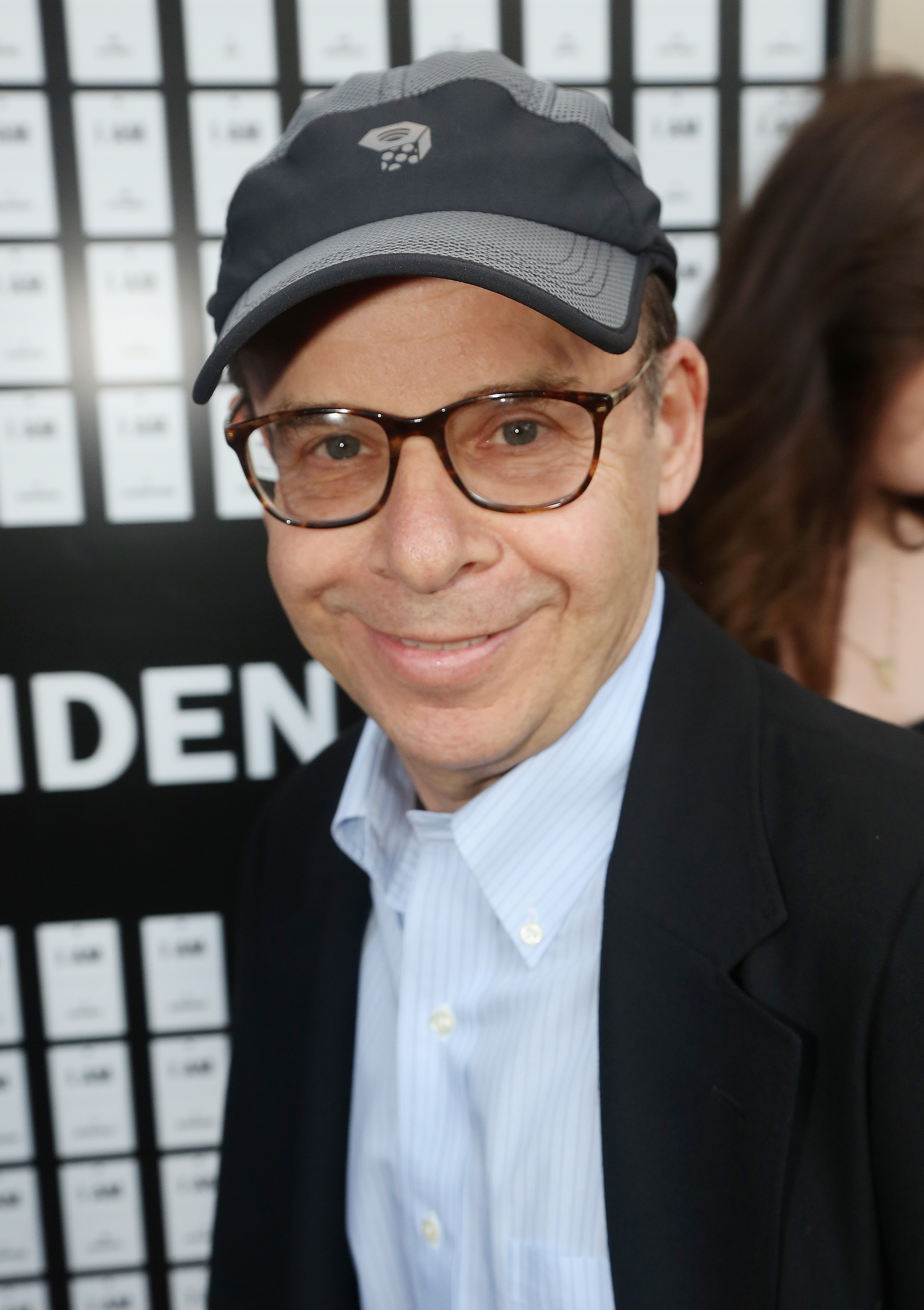 Rick Moranis poses at the opening night arrivals of "In & Of Itself" at The Daryl Roth Theatre on April 12, 2017 in New York City. | Source: Getty Images