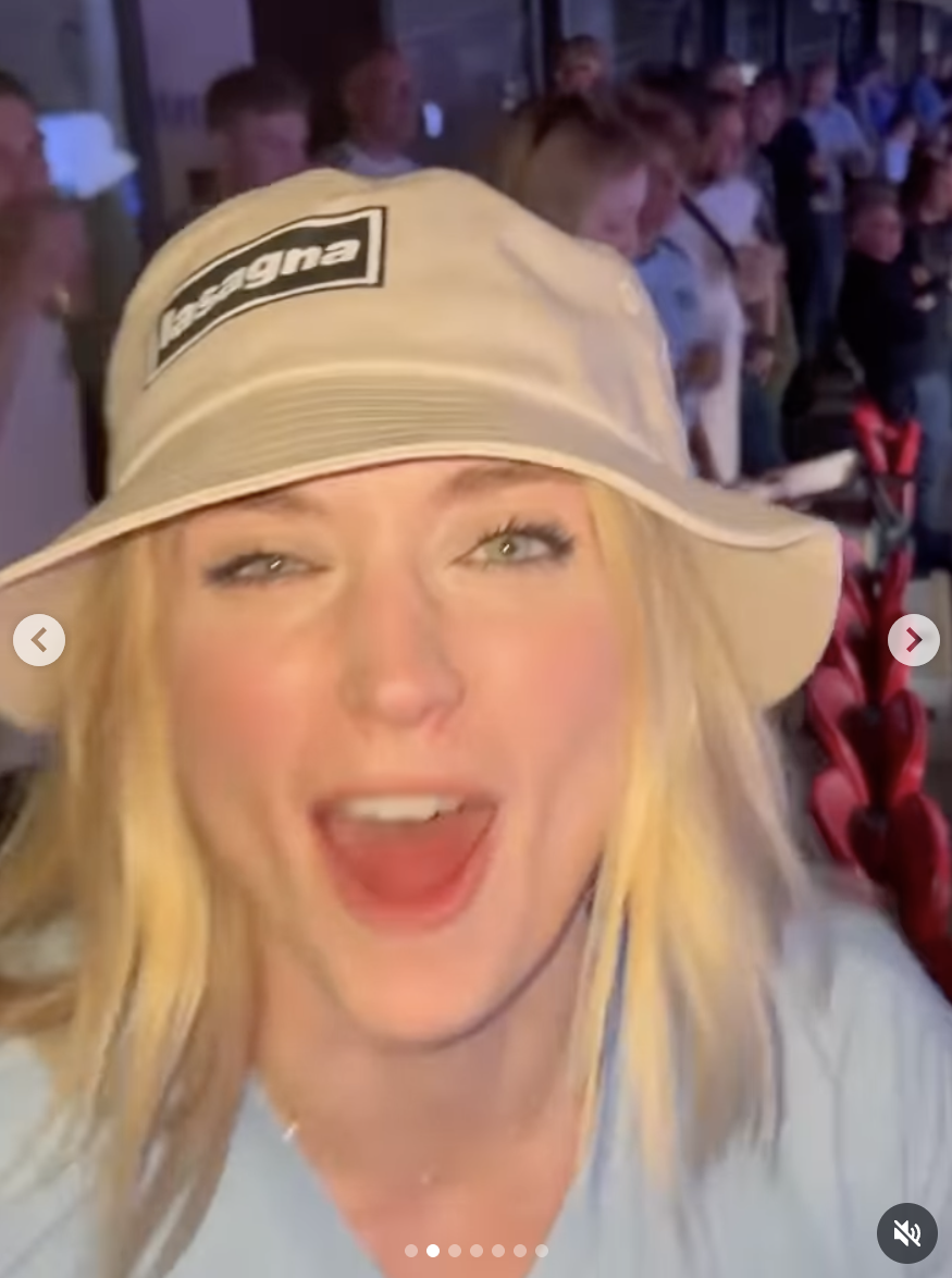 Sophie Turner enjoying herself at an Oasis concert, posted on August 4, 2025. | Source: Instagram/sophiet