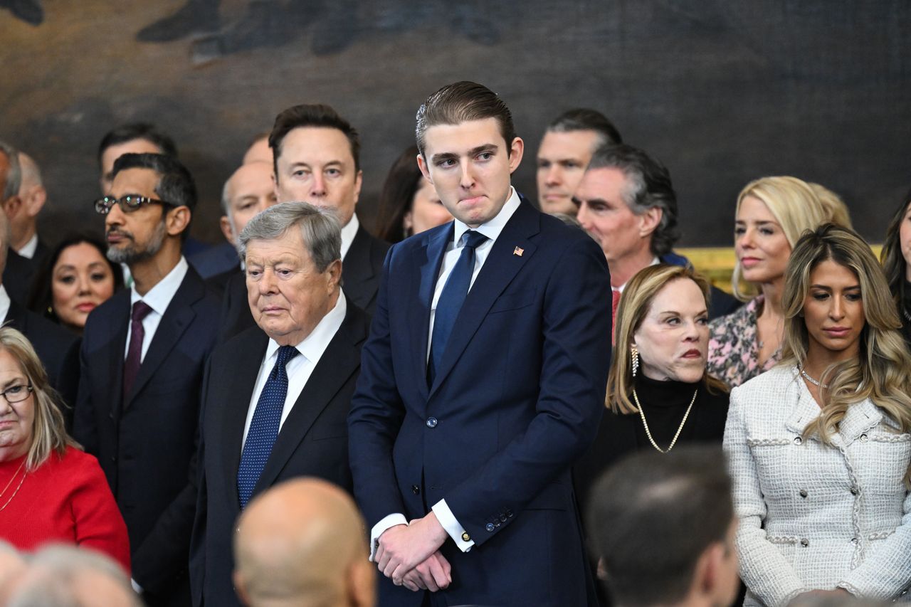 Barron Trump attends the inauguration of Donald Trump in the US Capitol Rotunda on January 20, 2025 in Washington, DC | Source: Getty Images