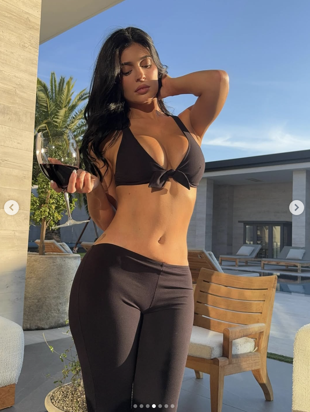 Kylie Jenner flaunts her toned physique in an all-black ensemble, posted on August 8, 2025. | Source: Instagram/kyliejenner
