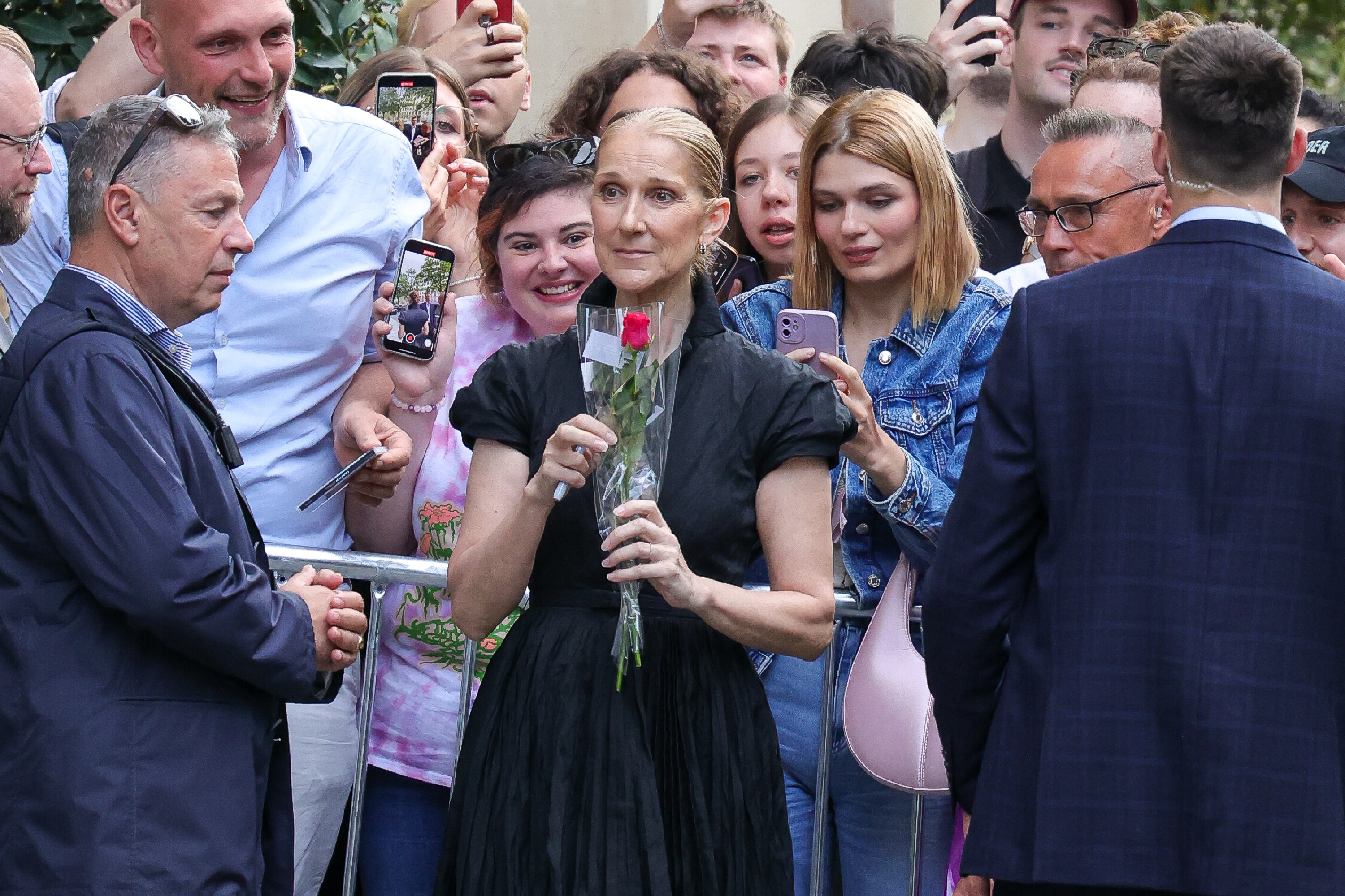 Celine Dion is seen leaving a hotel on July 24, 2024, in Paris, France. | Source: Getty Images