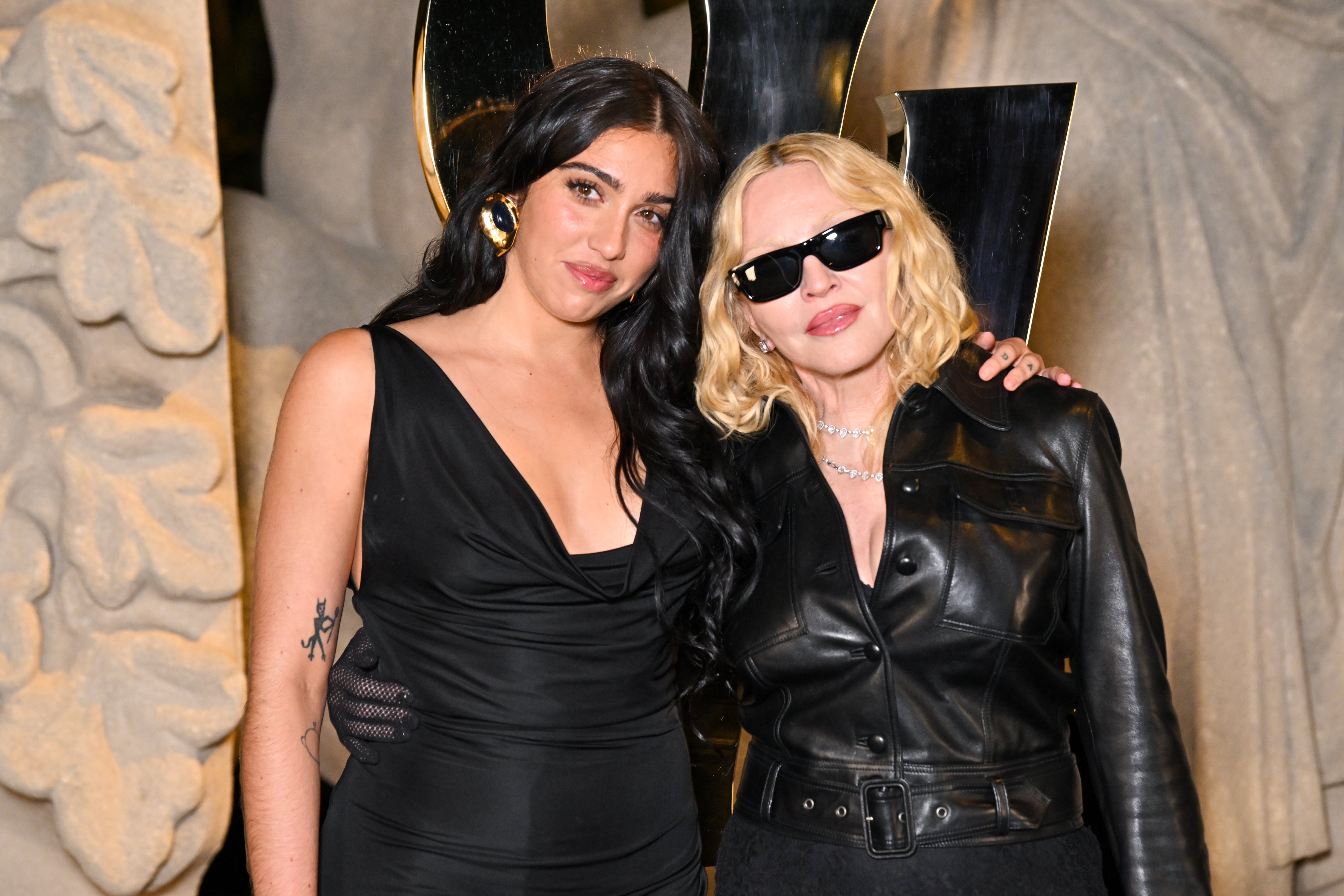 Lourdes Leon and Madonna attend the Saint Laurent Womenswear Spring/Summer 2026 show as part of Paris Fashion Week on September 29, 2025, in Paris, France. | Source: Getty Images