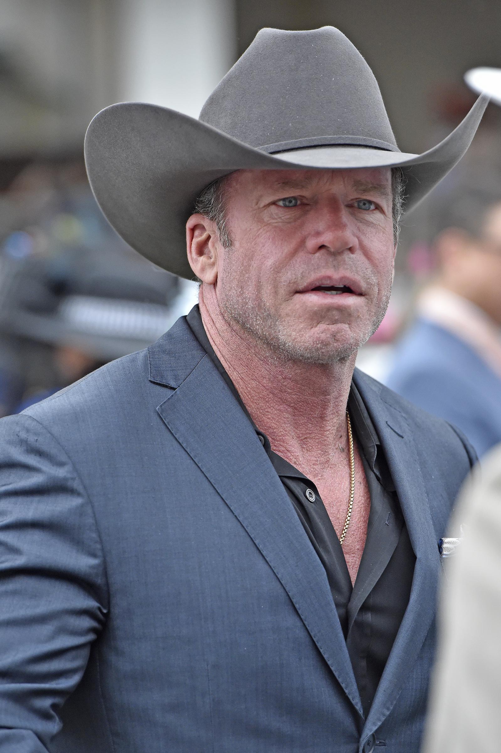 Taylor Sheridan attends The Kentucky Derby at Churchill Downs on May 3, 2025 in Louisville, Kentucky. | Source: Getty Images
