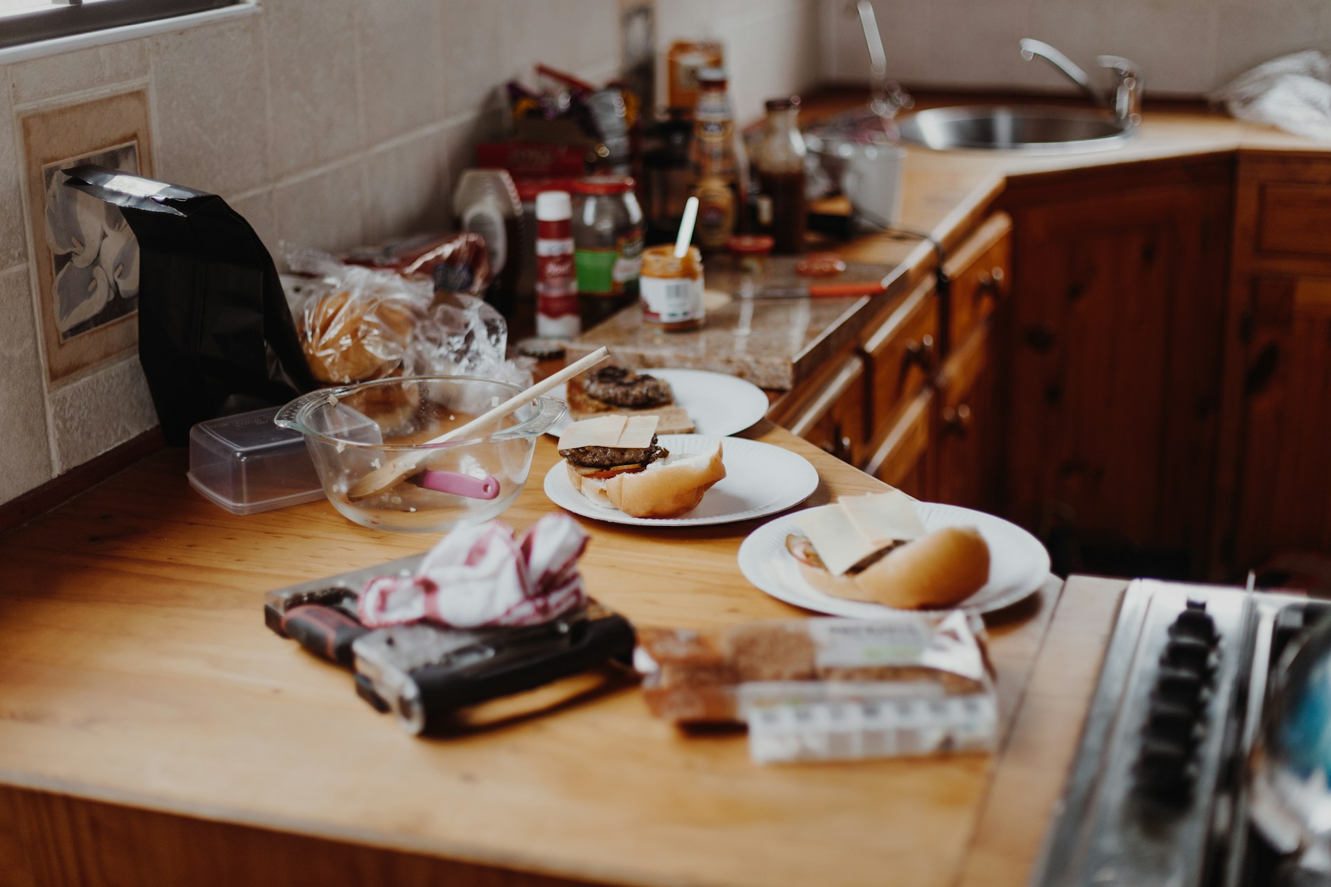 A cluttered kitchen counter | Source: Unsplash