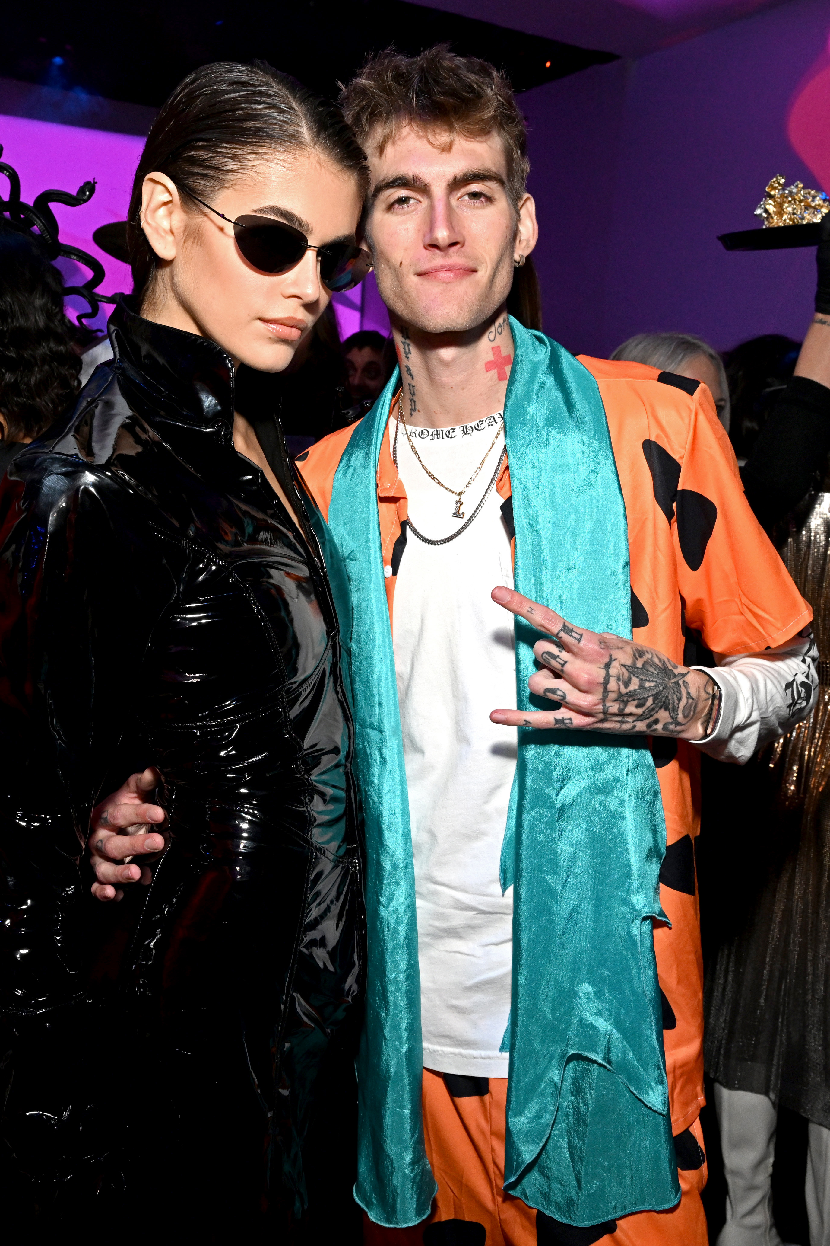 Kaia Jordan Gerber and Presley Walker Gerber attend the Casamigos Halloween Party Returns on October 28, 2022 in Beverly Hills, California. | Source: Getty Images