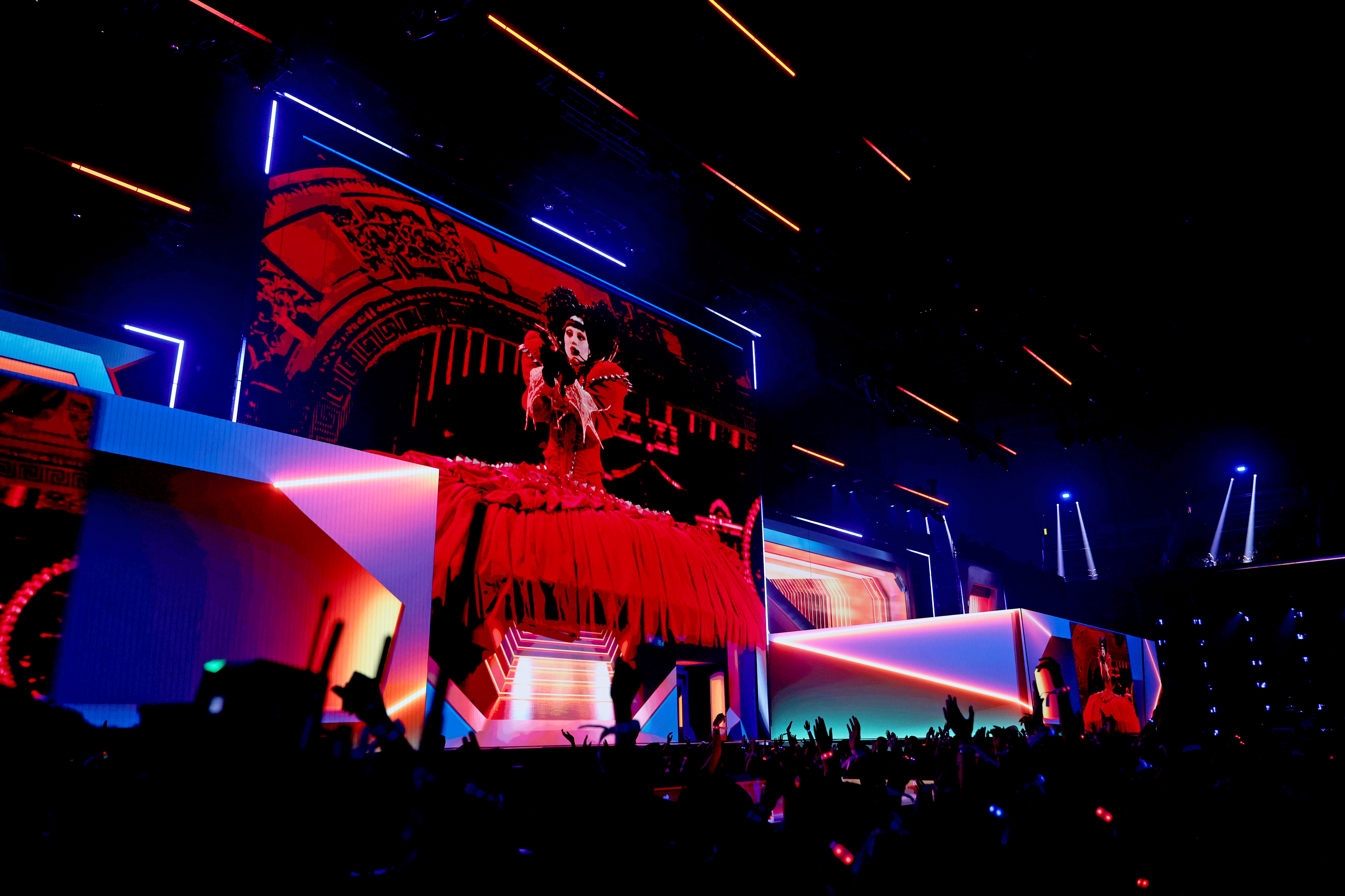 Lady Gaga performs during the 2025 MTV Video Music Awards at UBS Arena on September 7, 2025, in Elmont, New York. | Source: Getty Images