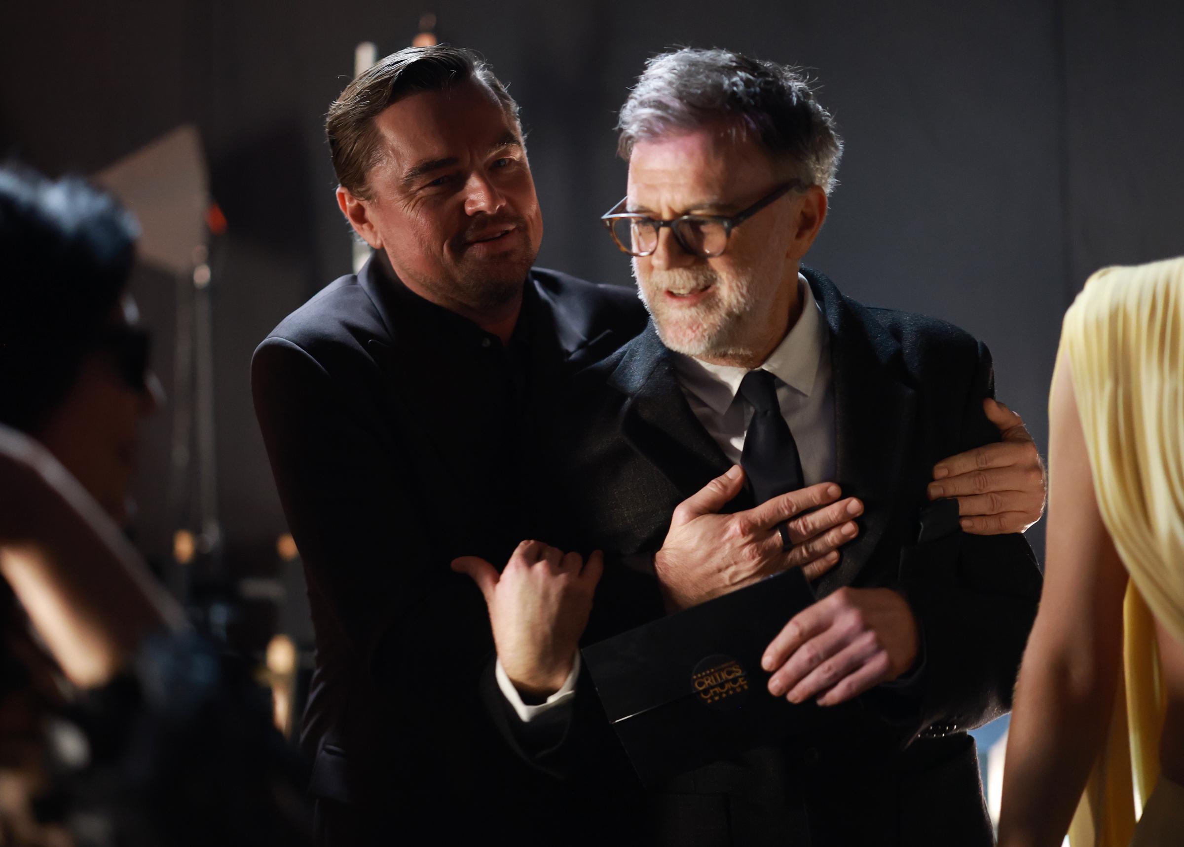 Leonardo DiCaprio and Paul Thomas Anderson, winners of the Best Picture Award for "One Battle After Another", are seen during the 31st Annual Critics Choice Awards at Barker Hangar on January 04, 2026 in Santa Monica, California. | Source: Getty Images