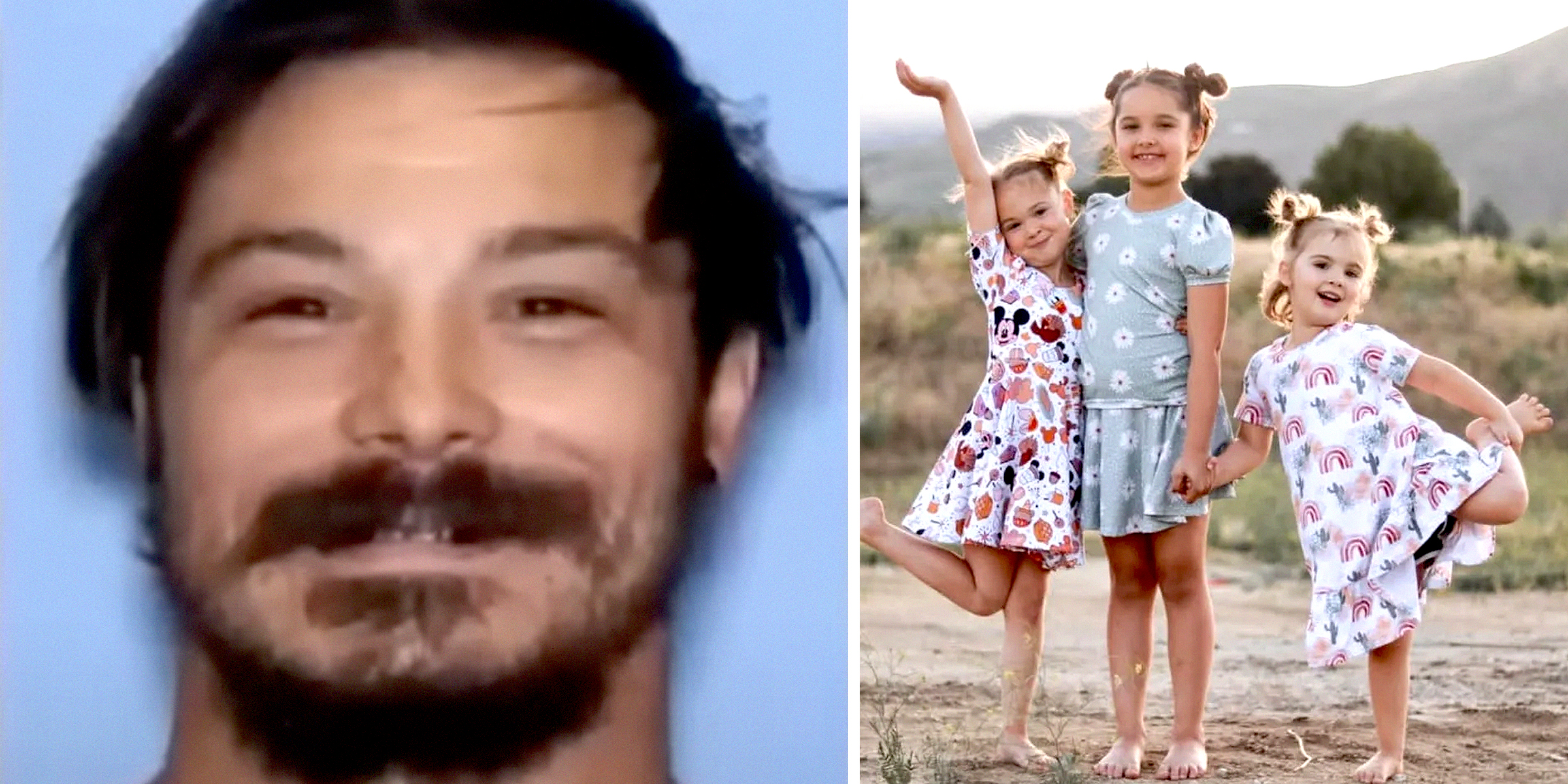 Travis Decker | Paityn, Evelyn and Olivia Decker | Source: YouTube/KOMO News | GoFundMe