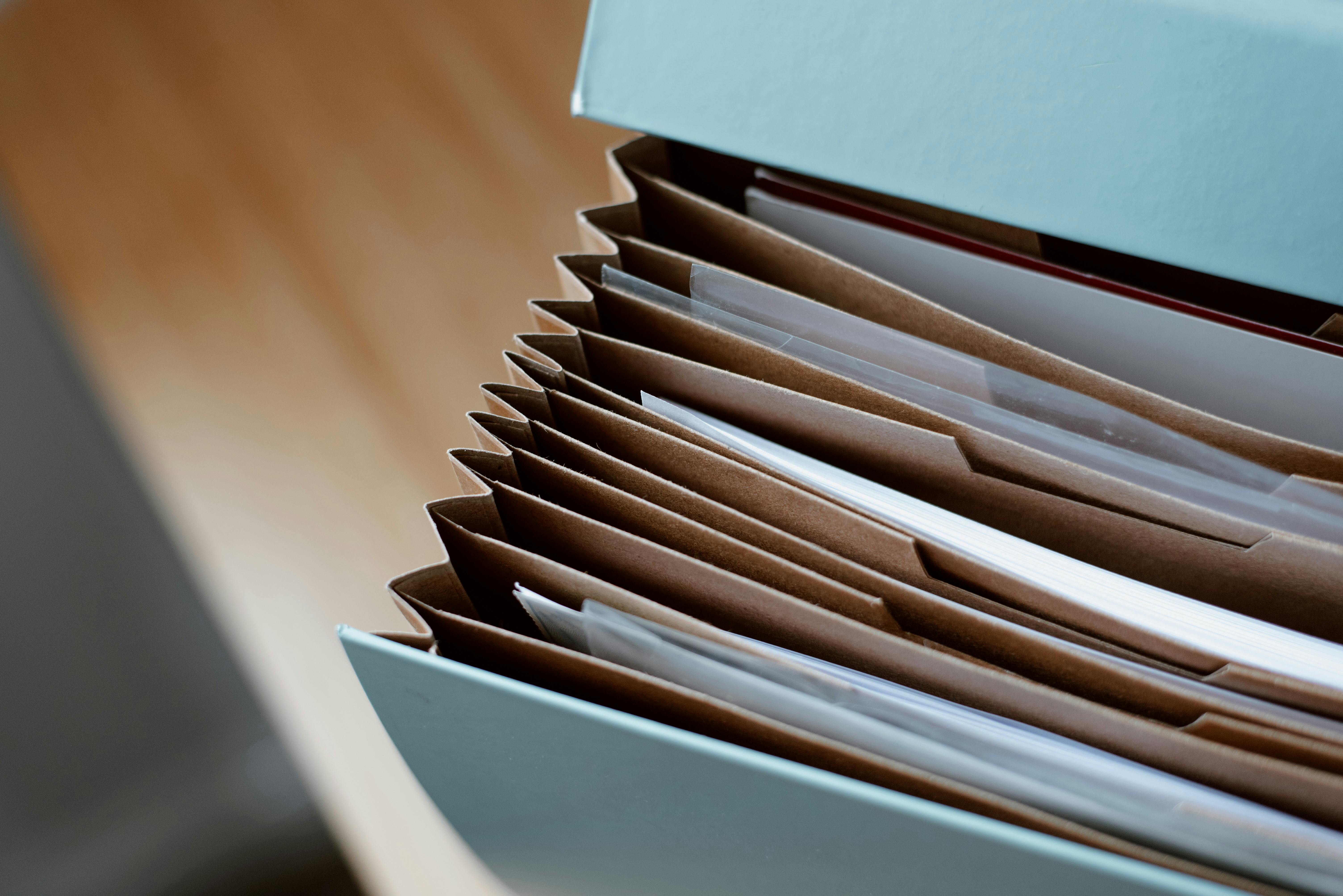 A thick folder with paperwork | Source: Pexels