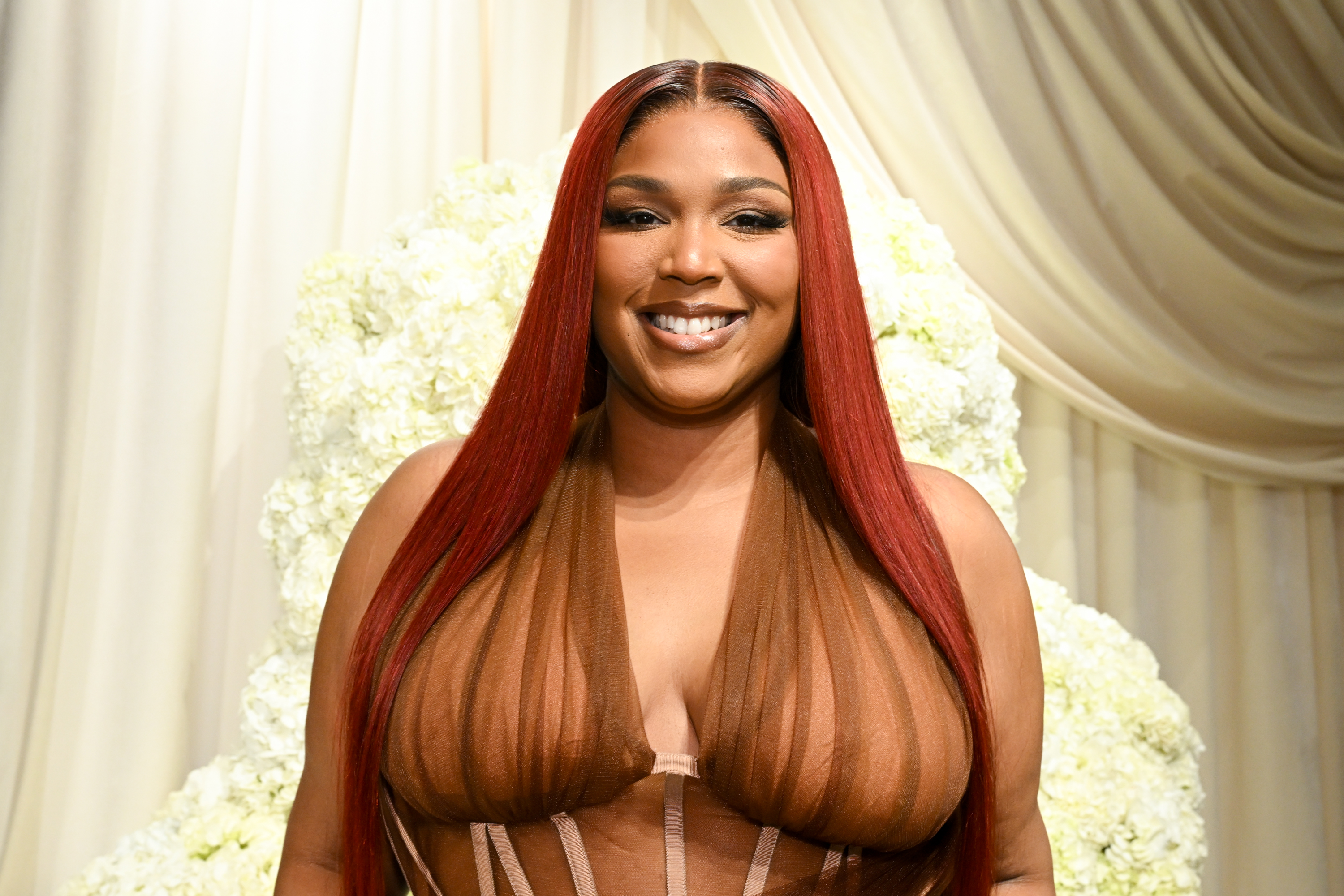 Lizzo at the Christian Siriano fashion show as part of Spring/Summer 2026 New York Fashion Week held at Macy's Herald Square on September 12, 2025 in New York City. | Source: Getty Images