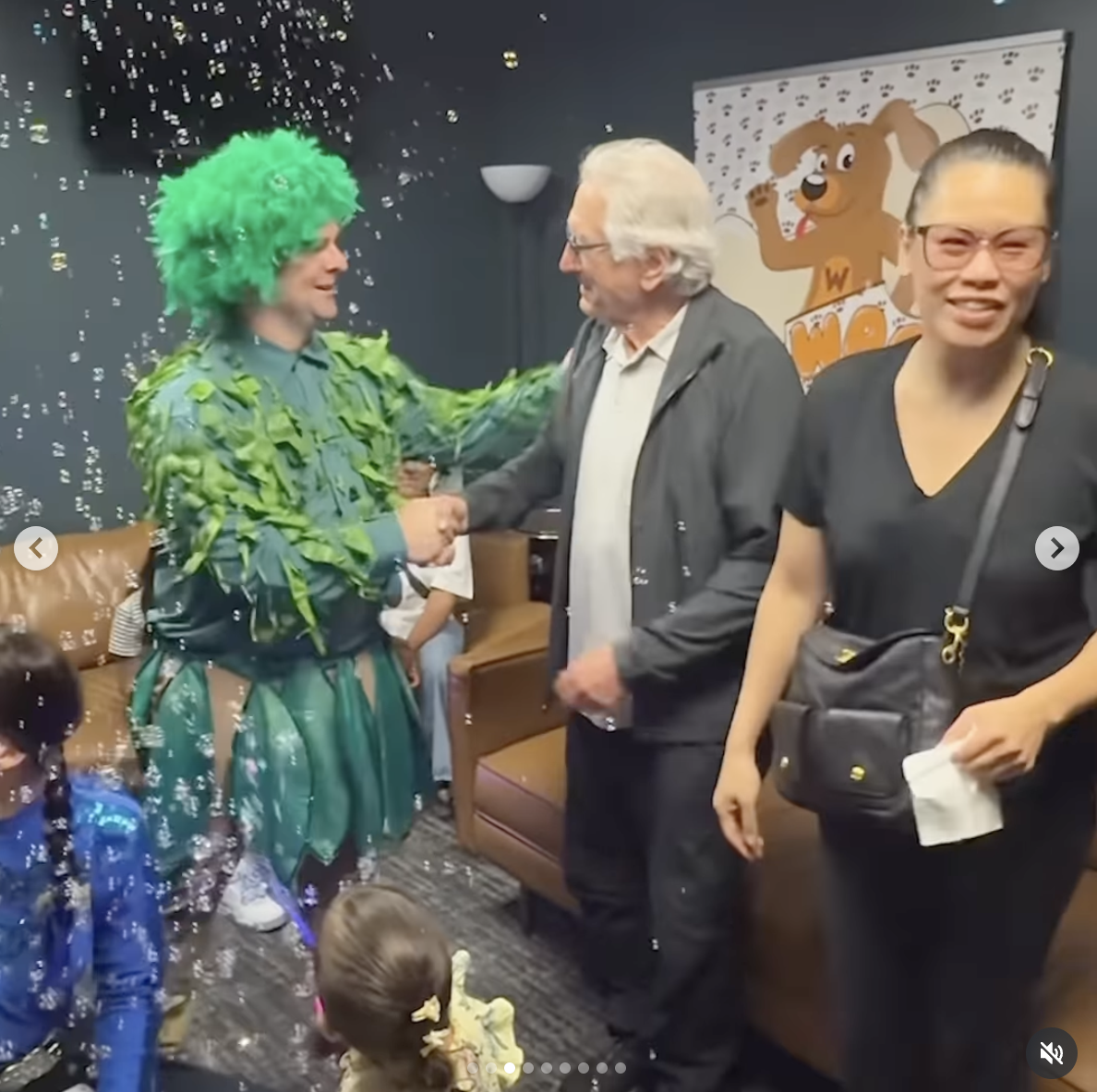 Robert De Niro being friendly with a member of "The Wiggles" on June 28, 2025 in Brooklyn, New York | Source: Instagram/thewiggles