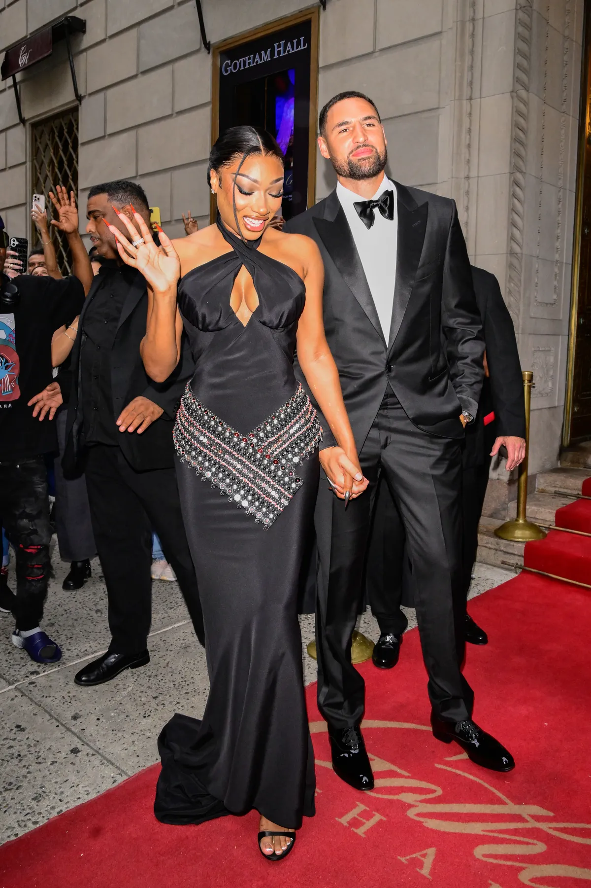 Klay Thompson and Megan Thee Stallion attend Megan Thee Stallion's Pete & Thomas Foundation Gala at Gotham Hall on July 16, 2025, in New York City. | Source: Getty Images