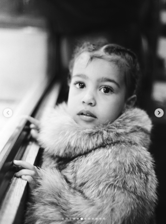 North West in her mother's birthday post from June 15, 2025. | Source: Instagram/kimkardashian