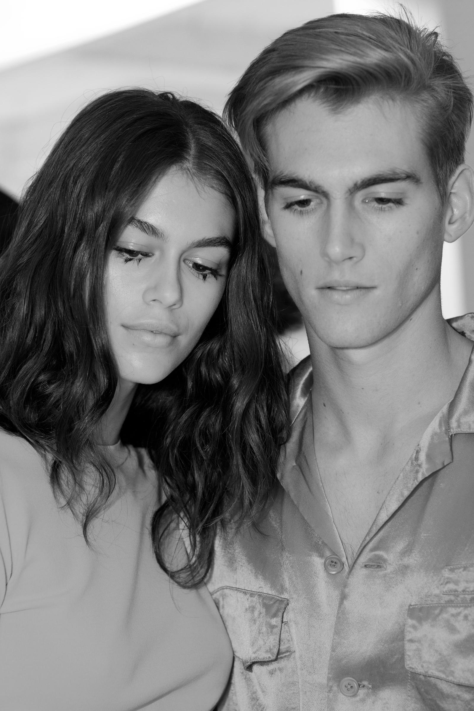 Kaia Gerber and Presley Gerber are seen backstage during the Sies Marjan Spring Summer 2019 show at New York Fashion Week on September 9, 2018. | Source: Getty Images