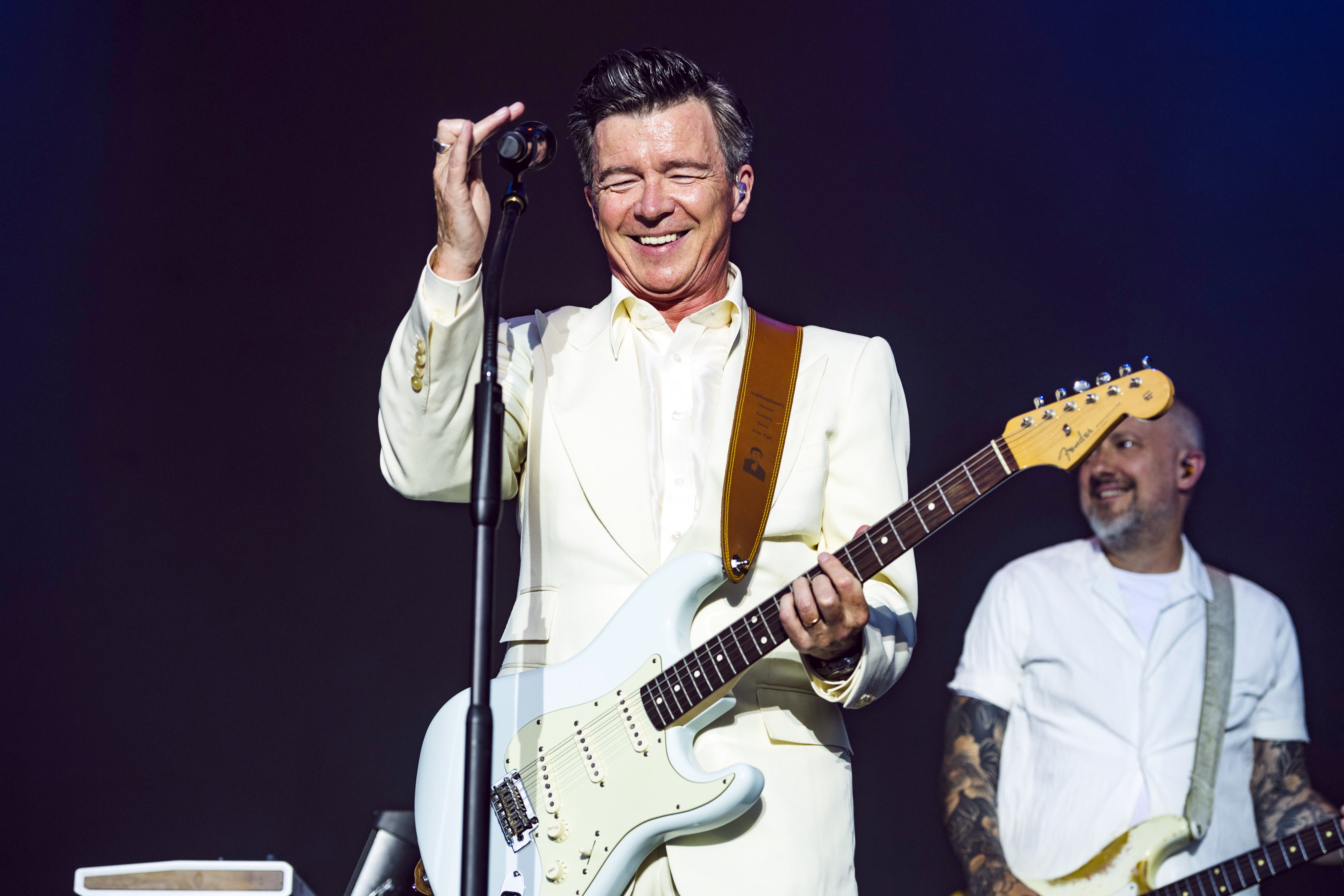 Rick Astley performs on stage during Noches del Botanico music festival at Real Jardin Botanico Alfonso XIII on July 17, 2026 in Madrid, Spain. | Source: Getty Images