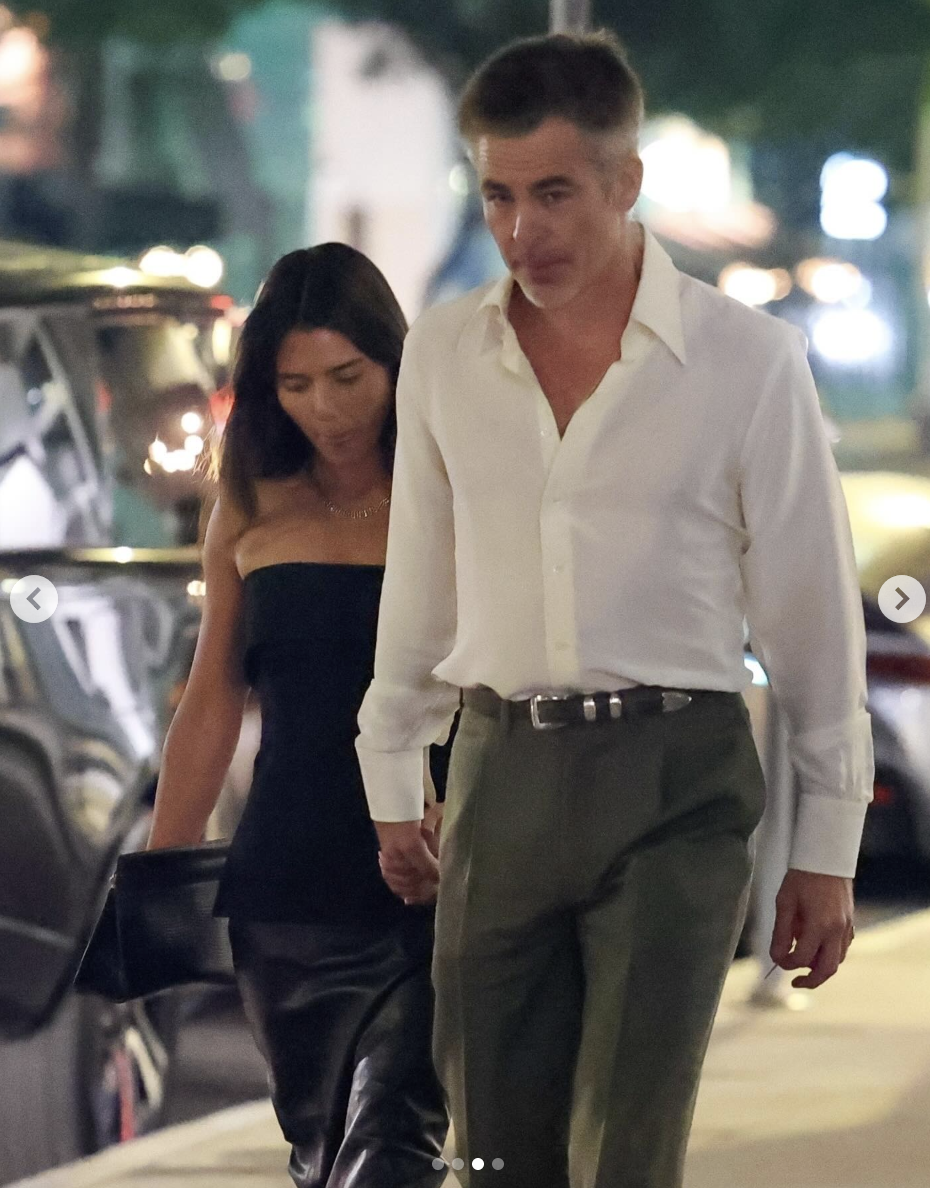 Chris Pine and Keana Sky Wenger walking hand-in-hand in Los Angeles, California, on September 25, 2025. | Source: Instagram/justjared