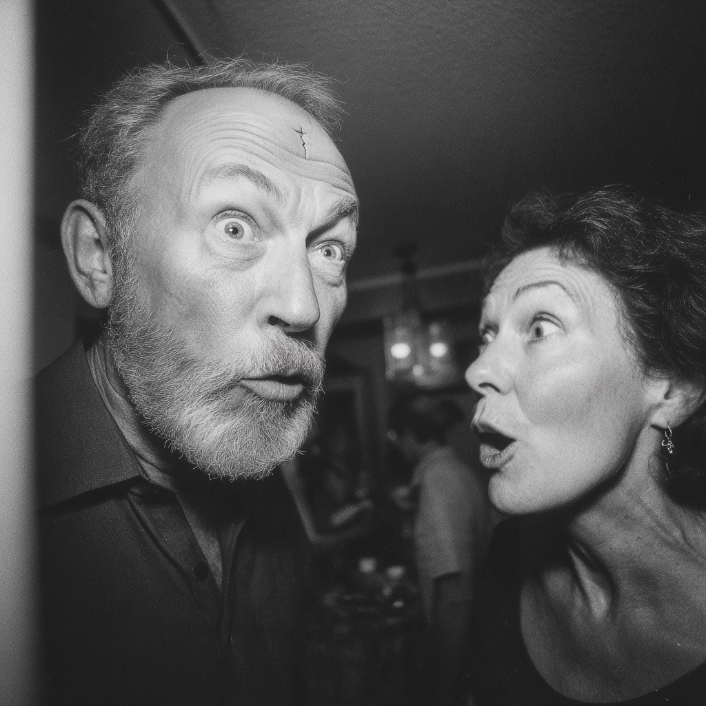A couple reacting in shock | Source: Midjourney