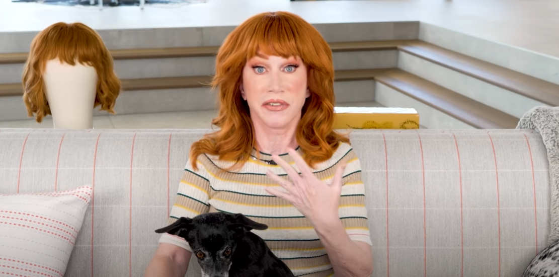 Kathy Griffn speaks on her "Talk Your Head Off" podcast, in an episode released on August 5, 2025. | Source: YouTube/Kathy Griffin