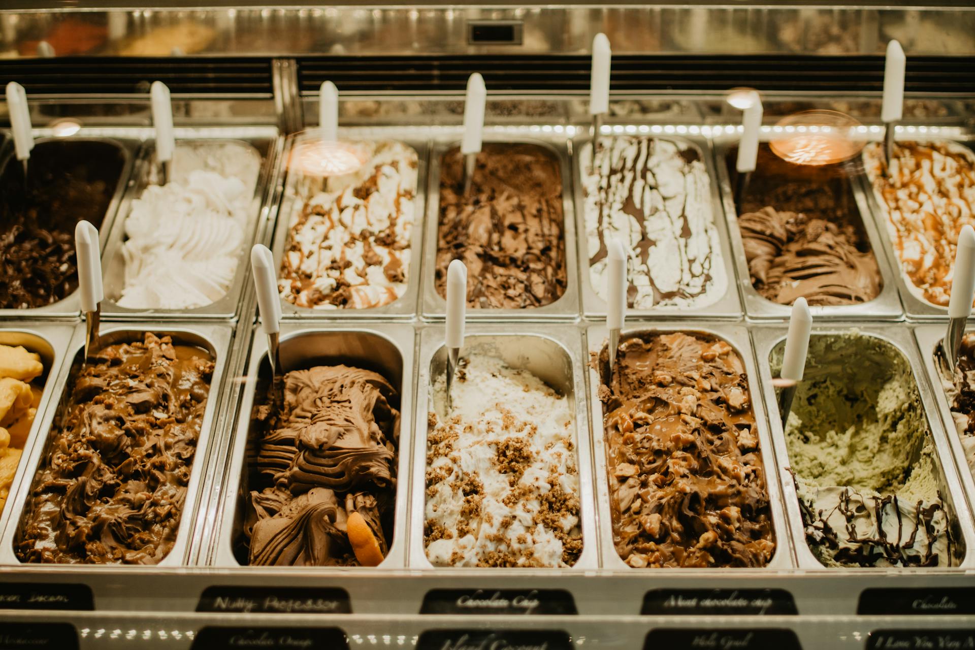 Gelato inside a display freezer | Source: Pexels