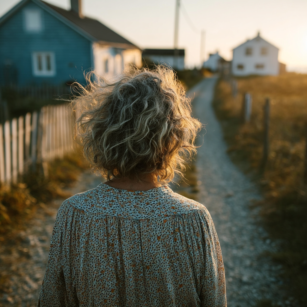 A woman walking away | Source: Midjourney