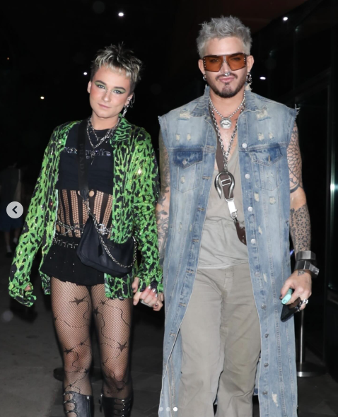 Oliver Gliese and Adam Lambert posing, dated May 2025 | Source: Instagram/justjared