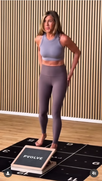 Jennifer Aniston showcasing her toned body from a video posted on October 15, 2025 | Source: Instagram/jenniferaniston