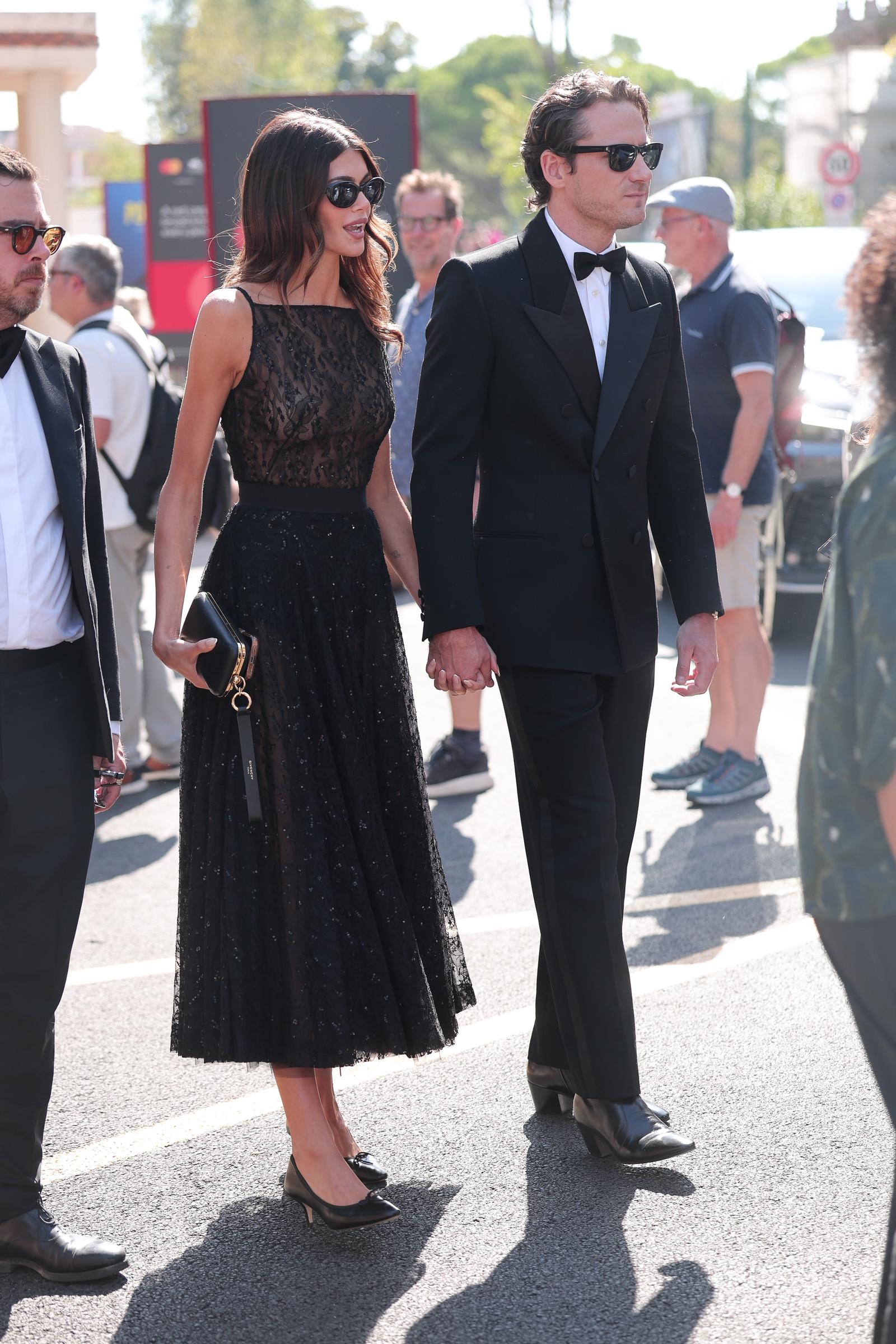 Kaia Gerber and Lewis Pullman attend "The Testament Of Ann Lee" red carpet during the 82nd Venice International Film Festival on September 1, 2025, in Venice, Italy. | Source: Getty Images